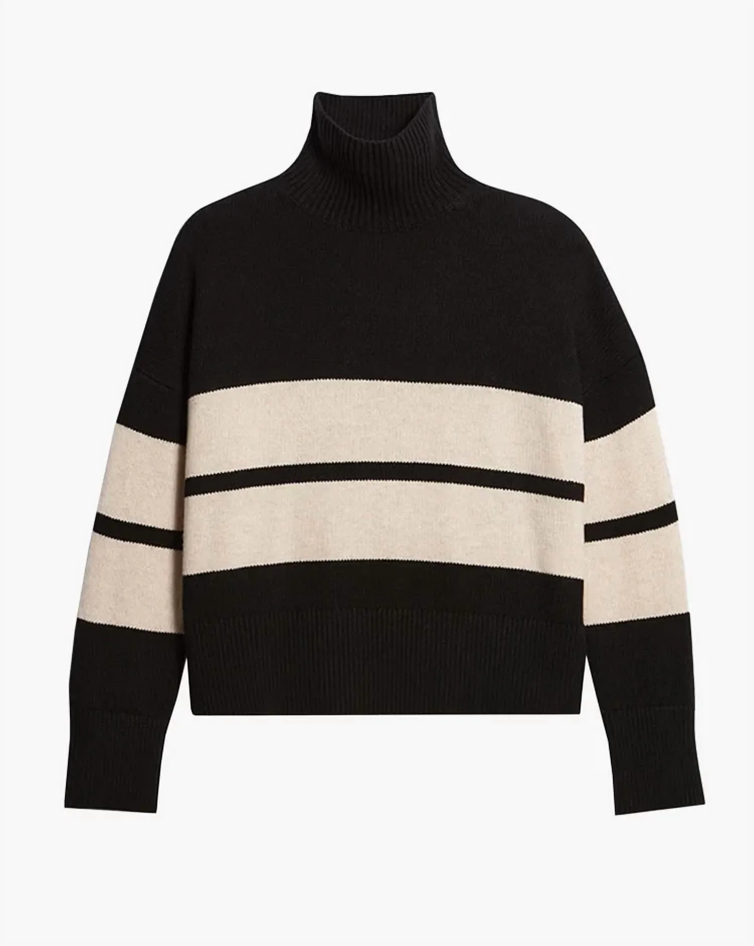 Malo Sweater In Noire/ecru