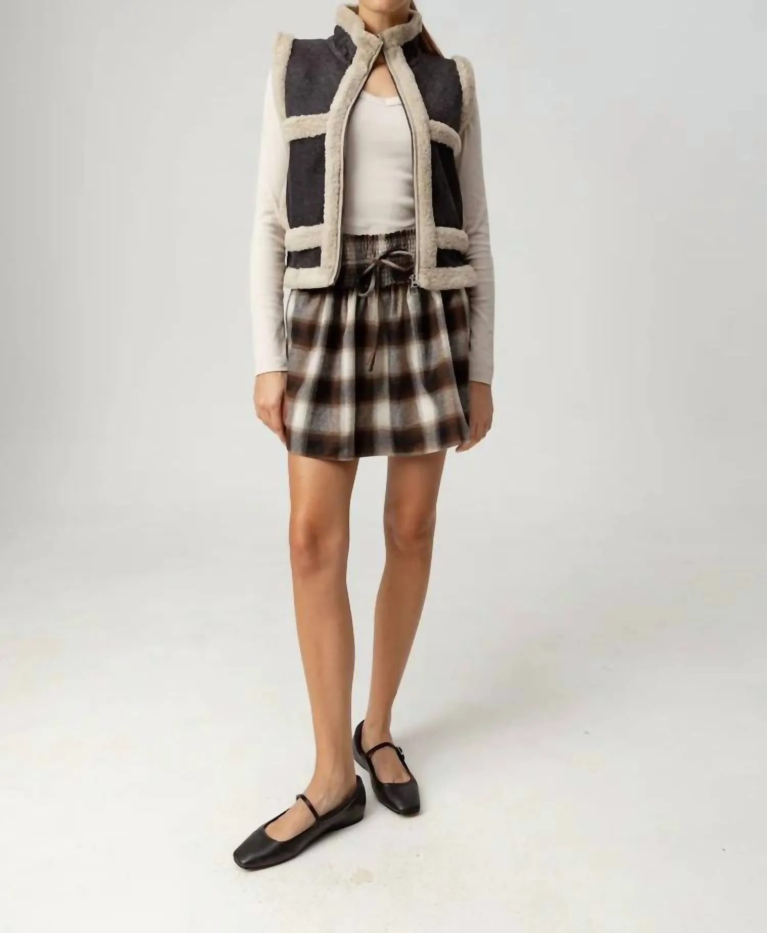 Maren Skirt In Coco Plaid