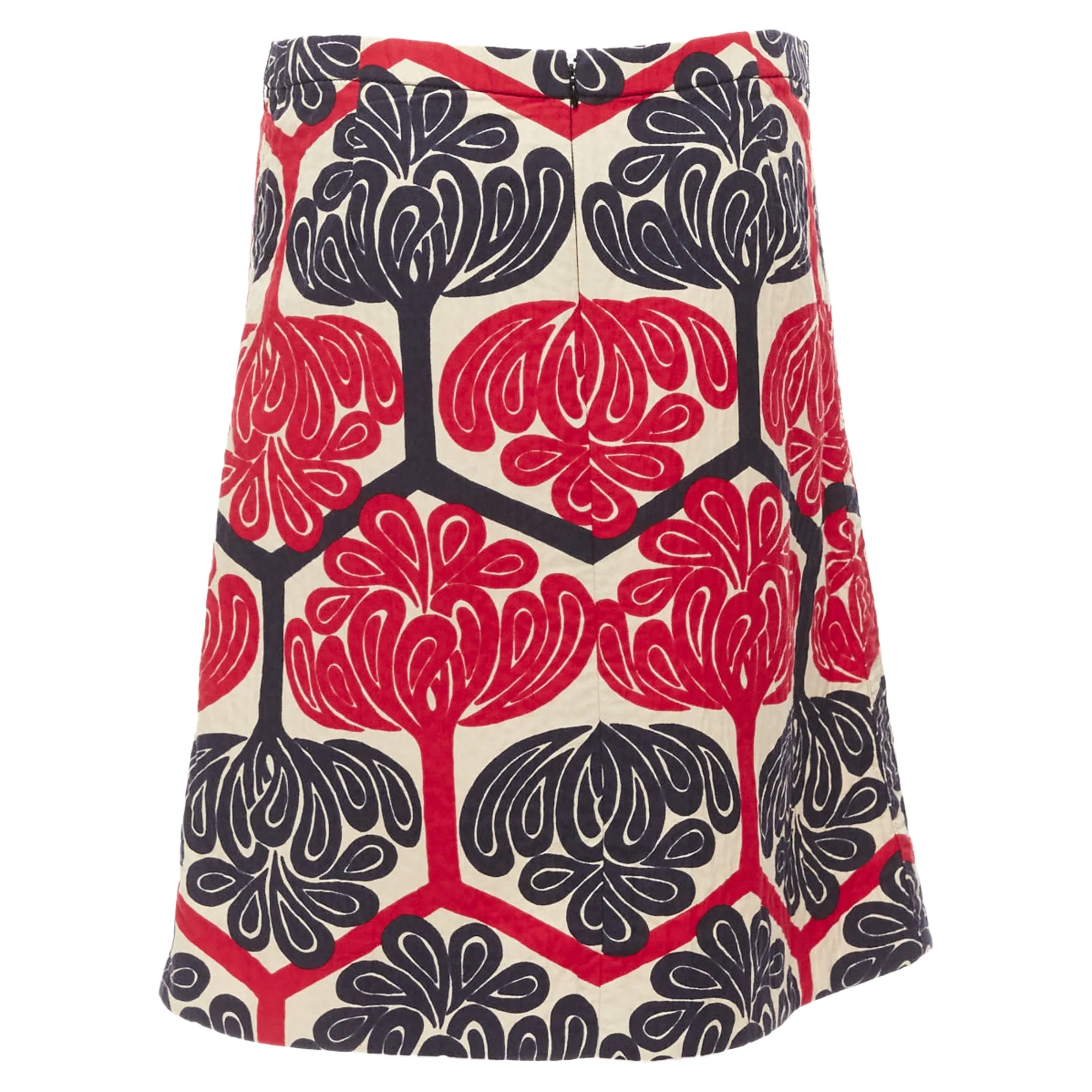 Marni Ethnic Print Cotton Aline Knee Skirt