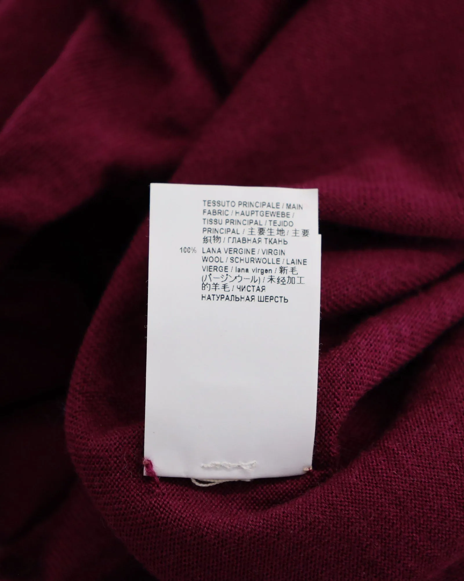 Marni Long Sleeve Turtleneck Sweater in Maroon Wool