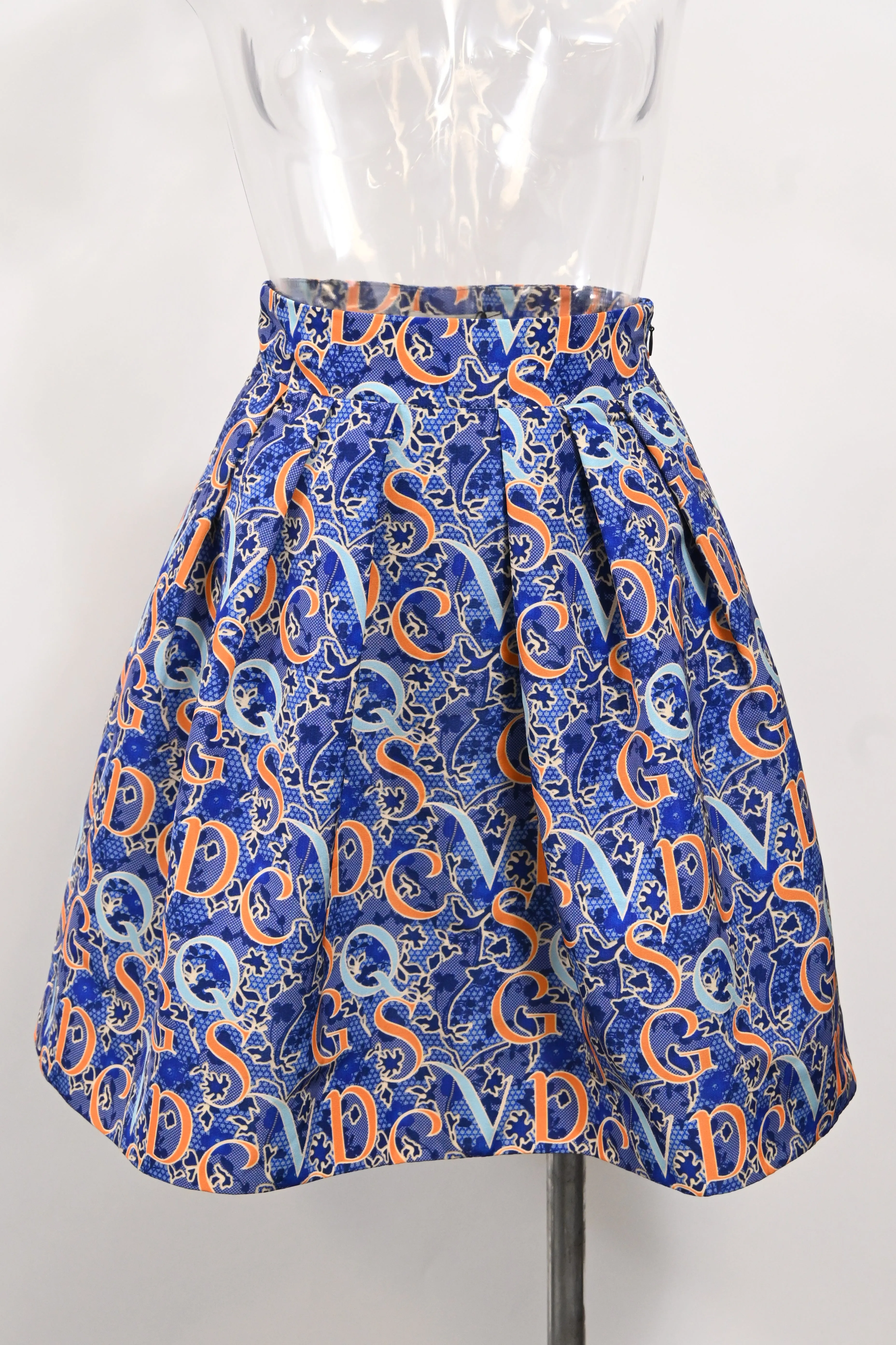 Mary Katrantzou Printed Mini Flared Skirt in Multicolor Viscose