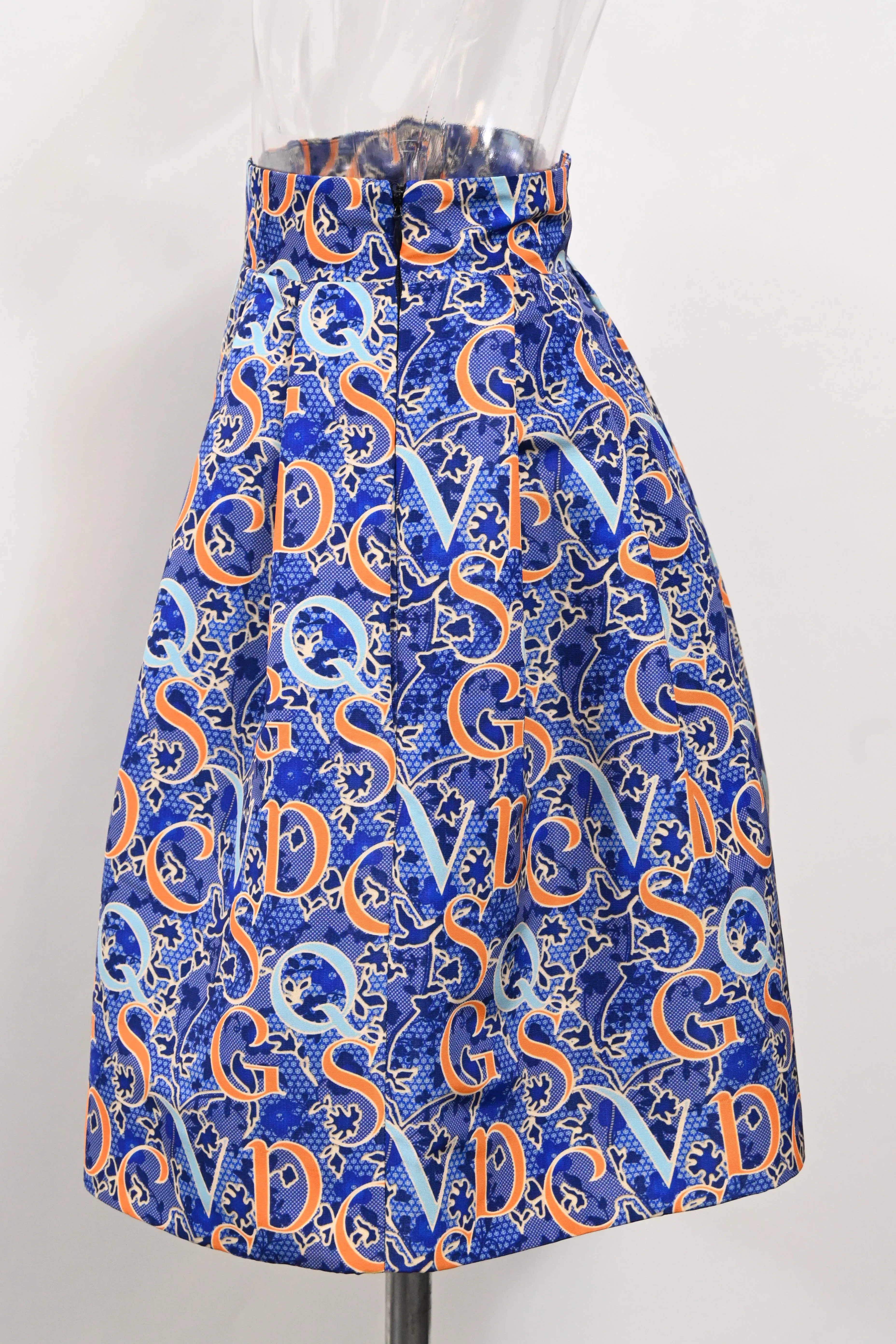 Mary Katrantzou Printed Mini Flared Skirt in Multicolor Viscose