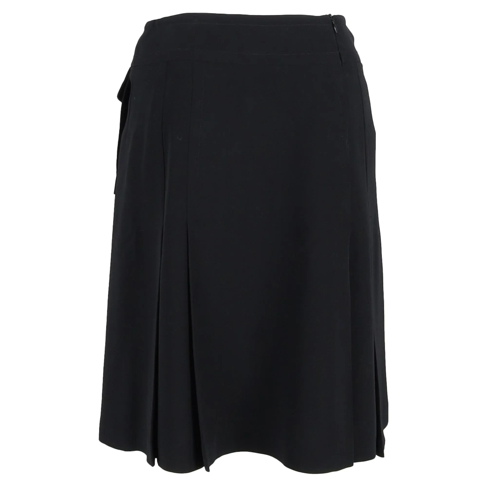 Max Mara Knee Length Skirt in Black Polyester