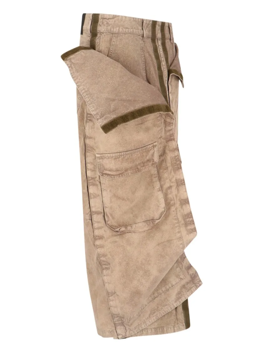 Maxi Cargo Skirt In Brown Cotton