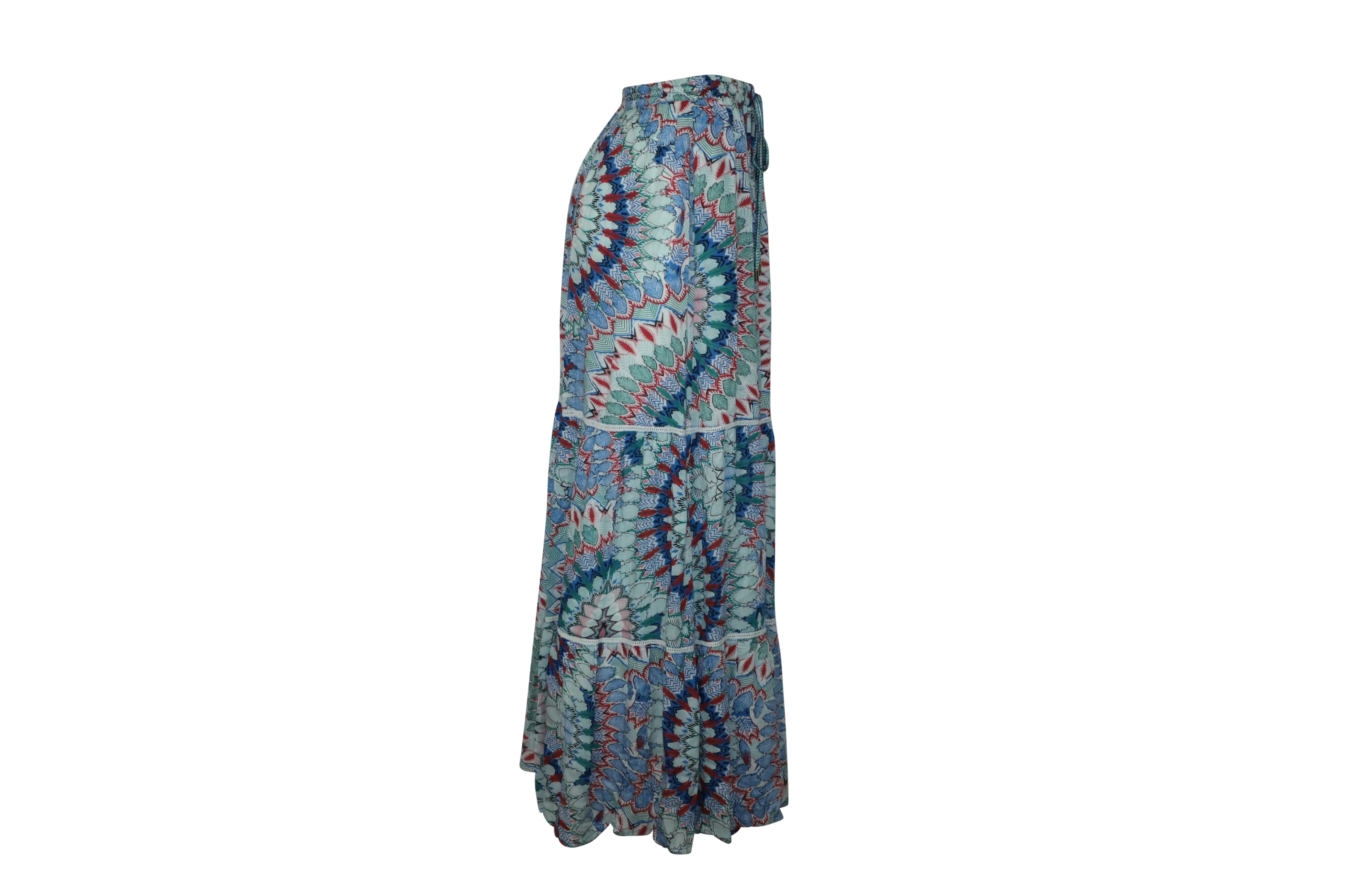 Melissa Odabash Miriam Paradise Maxi Skirt in Multicolor Rayon