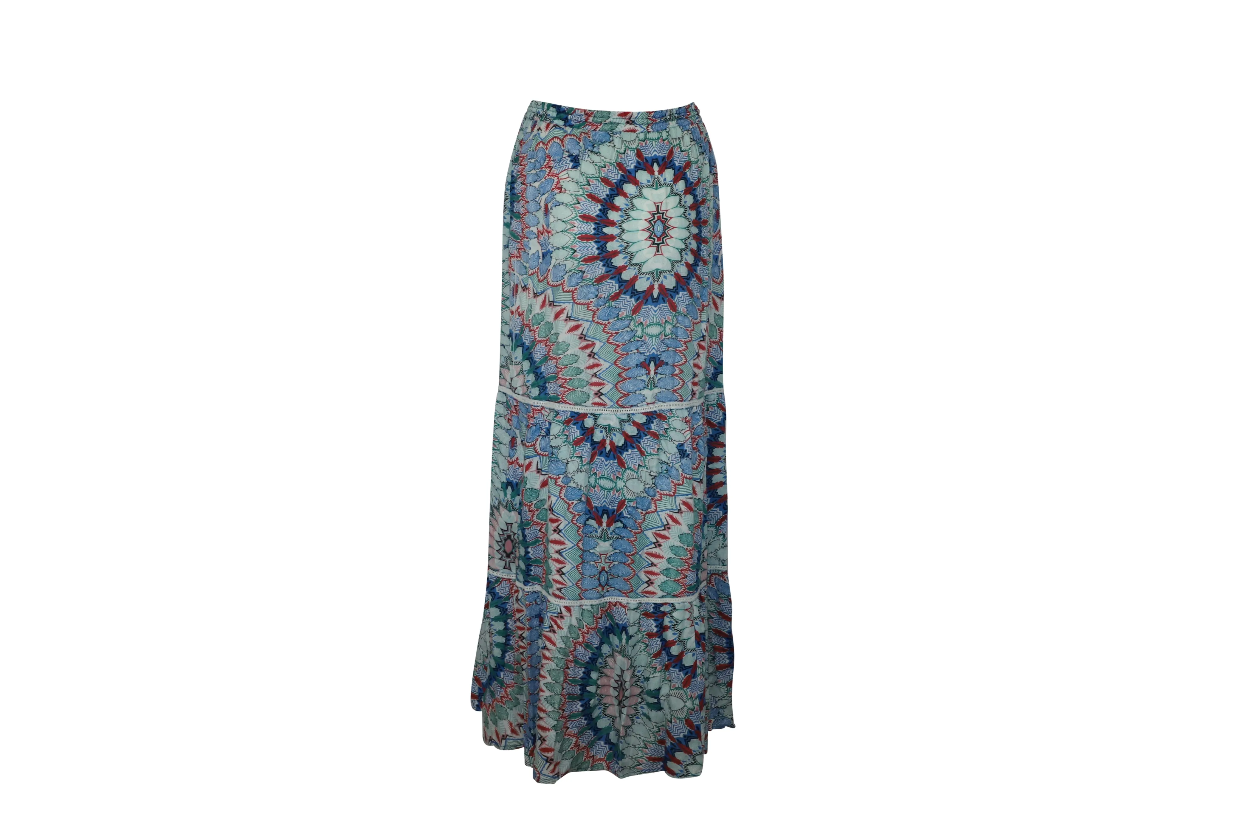 Melissa Odabash Miriam Paradise Maxi Skirt in Multicolor Rayon