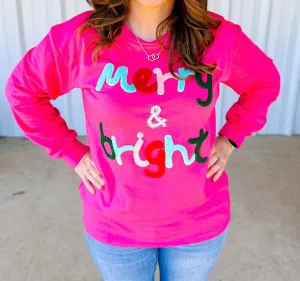 Merry & Bright Sweater In Pink