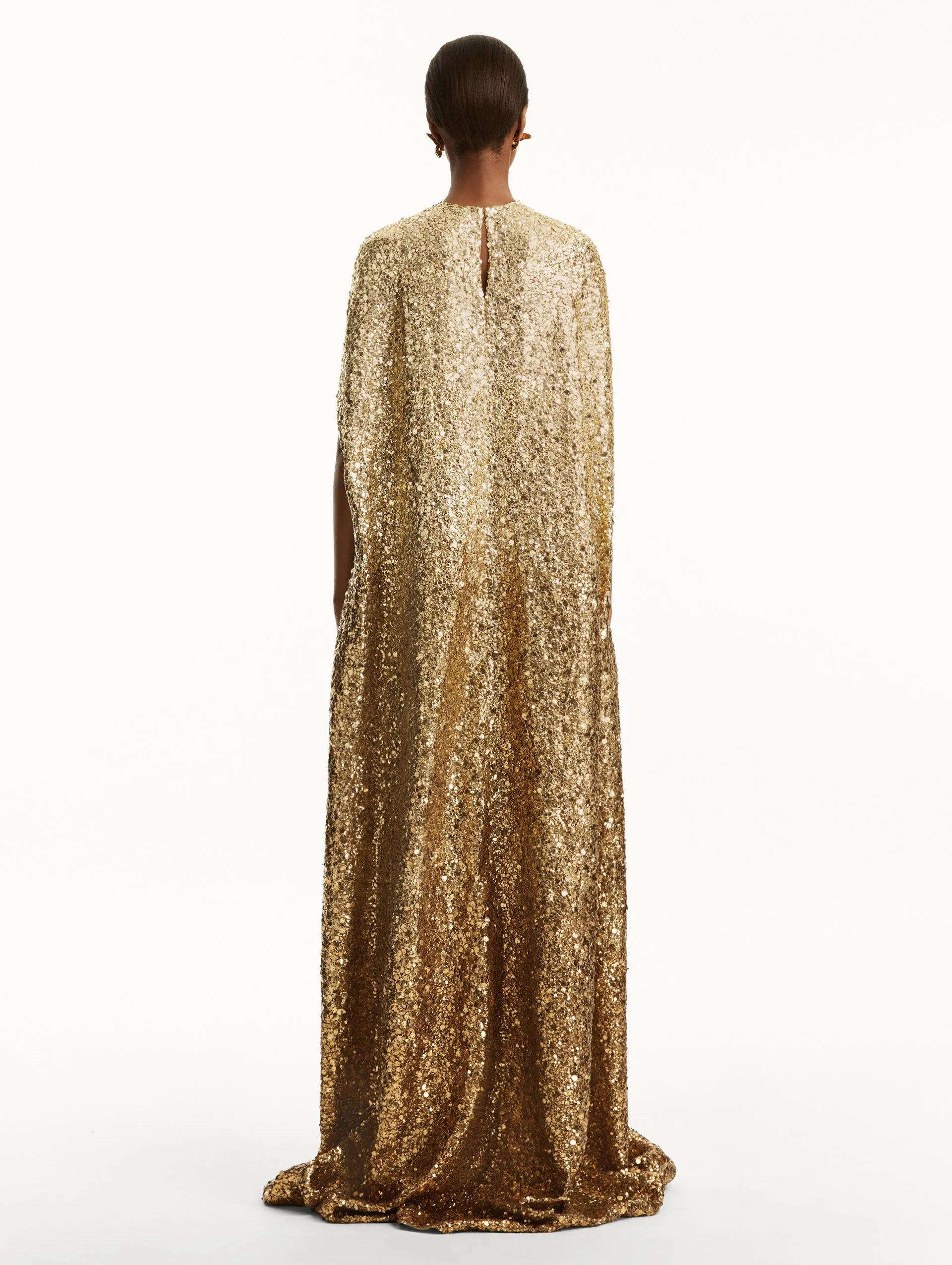 Metallic Ombr Sequin Embroidered Caftan