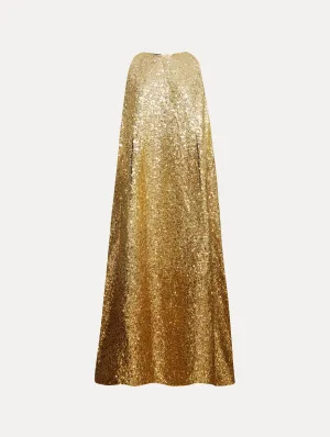 Metallic Ombr Sequin Embroidered Caftan