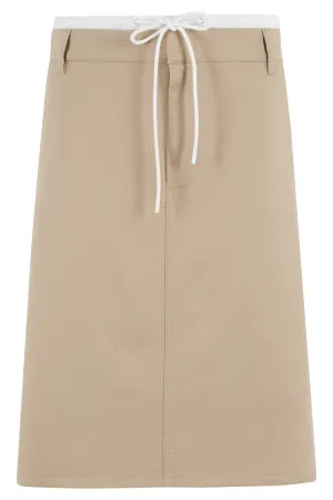 Mid Rise Double Waistband Skirt