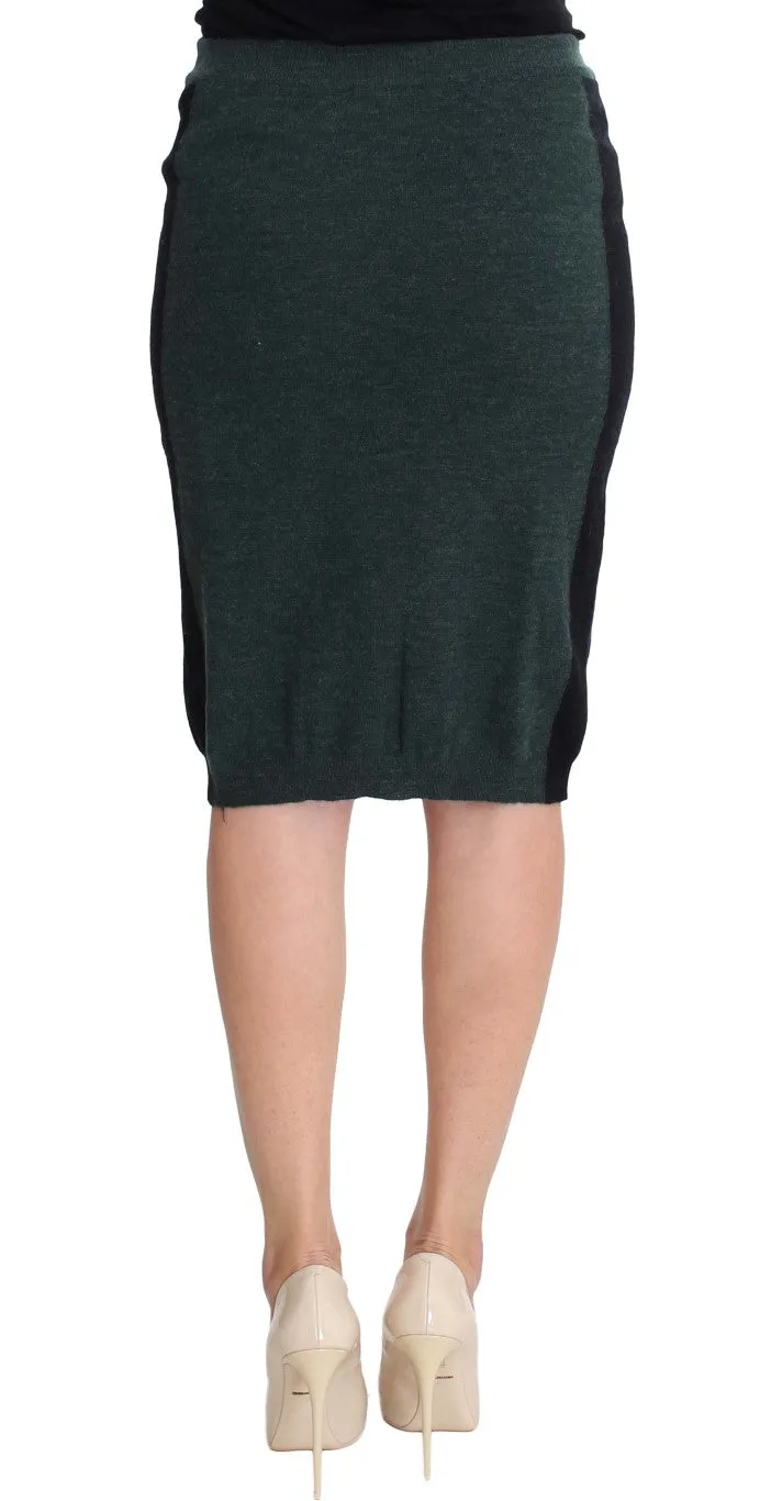 MILA SCHN  Wool Blend Pencil Women's Skirt