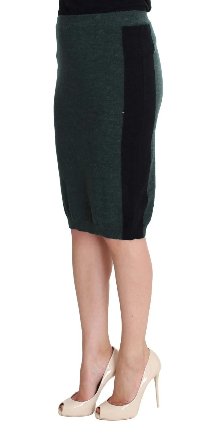 MILA SCHN  Wool Blend Pencil Women's Skirt