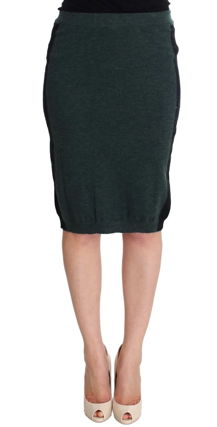 MILA SCHN  Wool Blend Pencil Women's Skirt