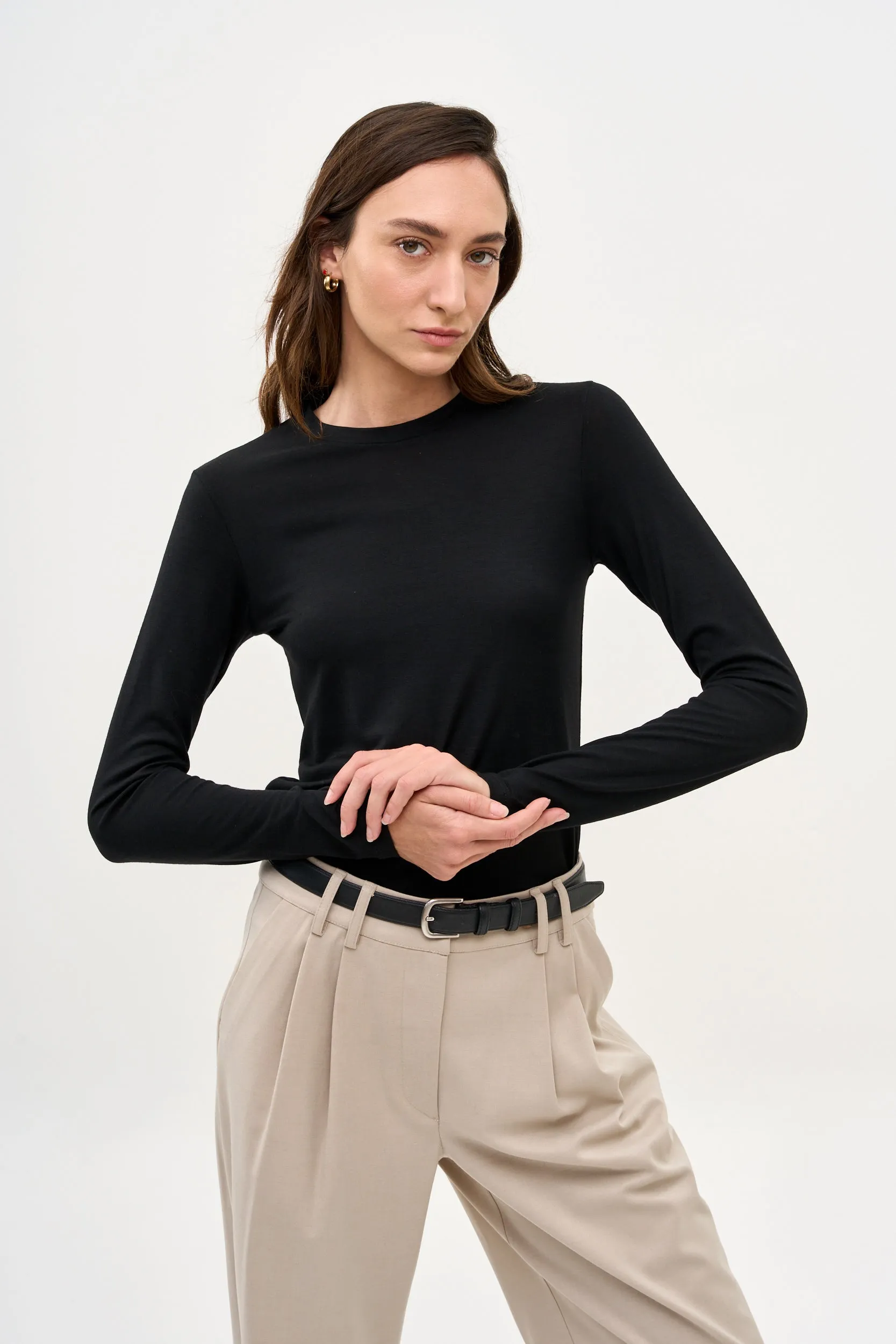 Mili Tencel Silk Top Black