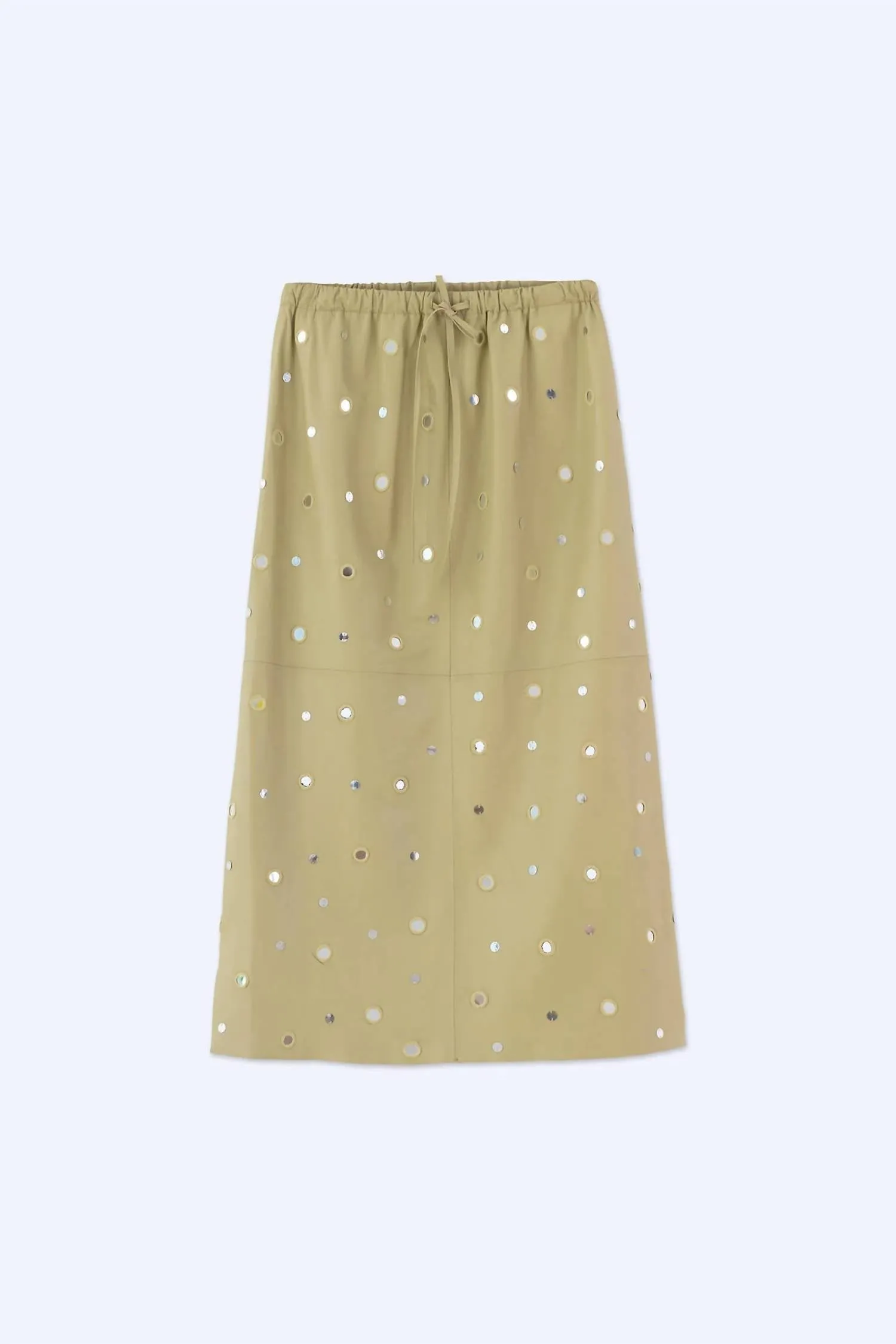 Mirrored Leather Skirt In Zenzero