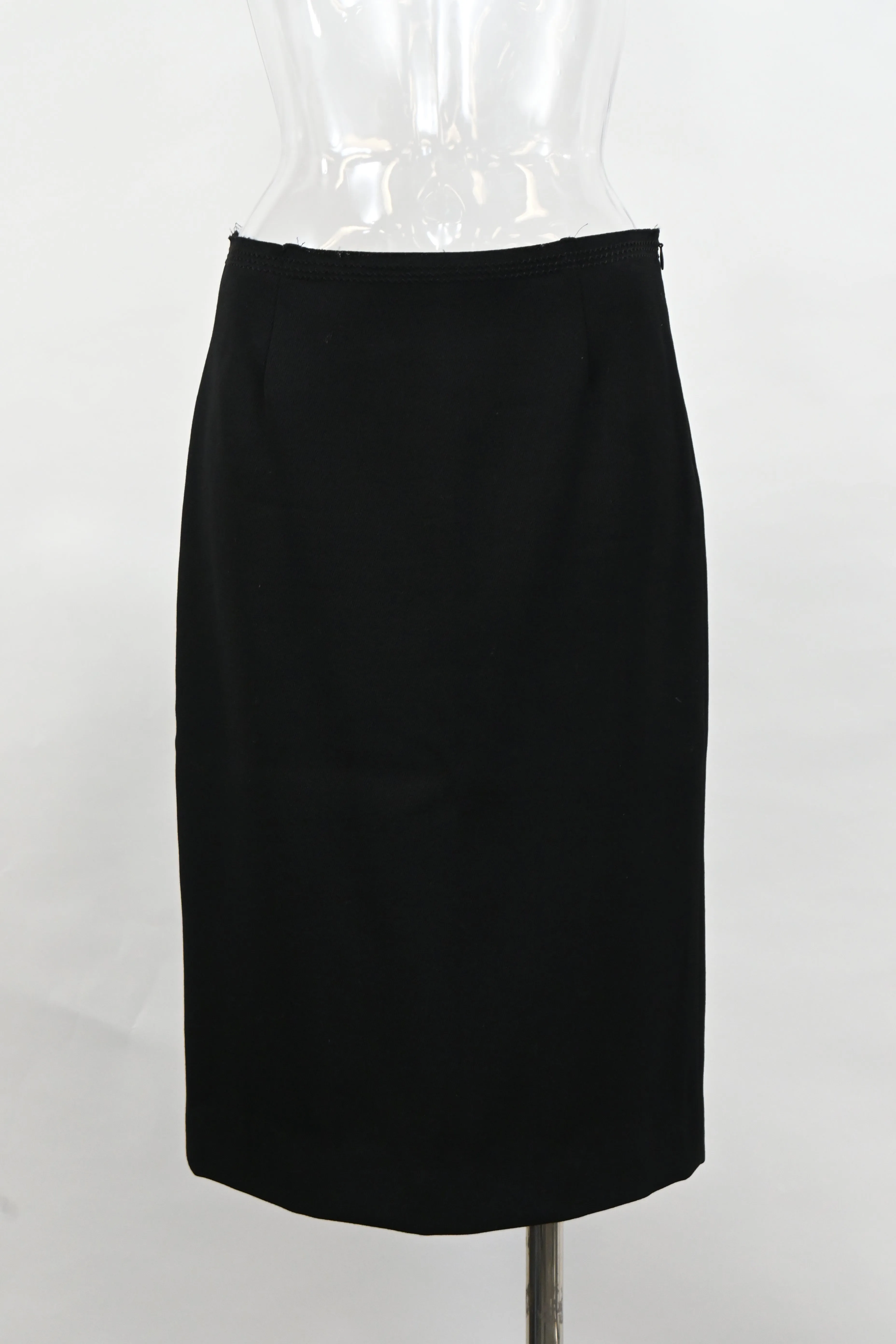 Miu Miu Pencil Skirt in Black Wool