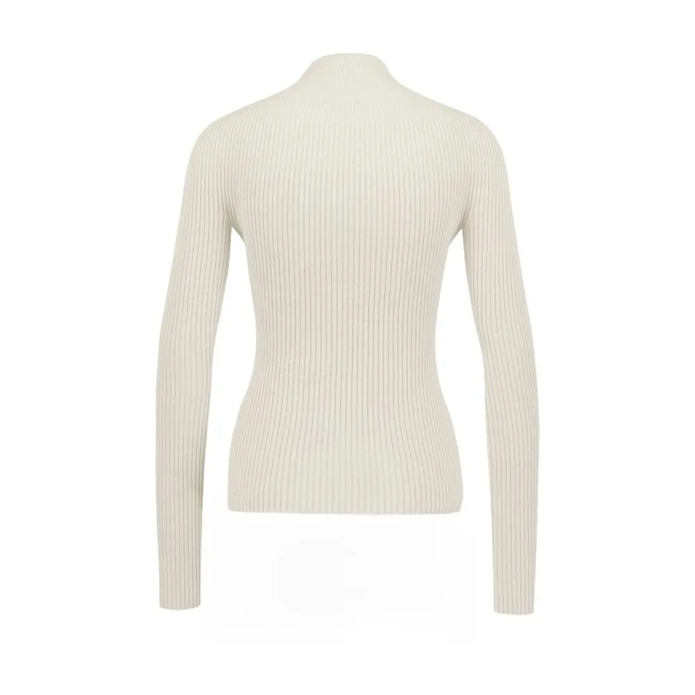 Mockneck Sweater - Cotton - White
