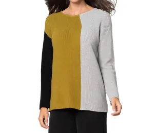 Modern Mix Sweater In Black/ceylon/light Gray