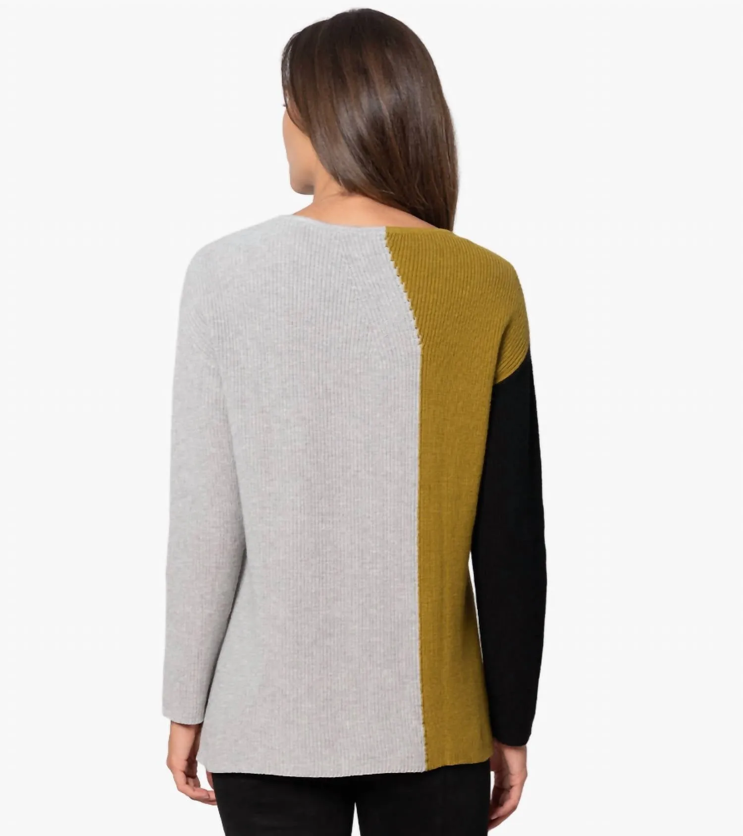 Modern Mix Sweater In Black/ceylon/light Gray