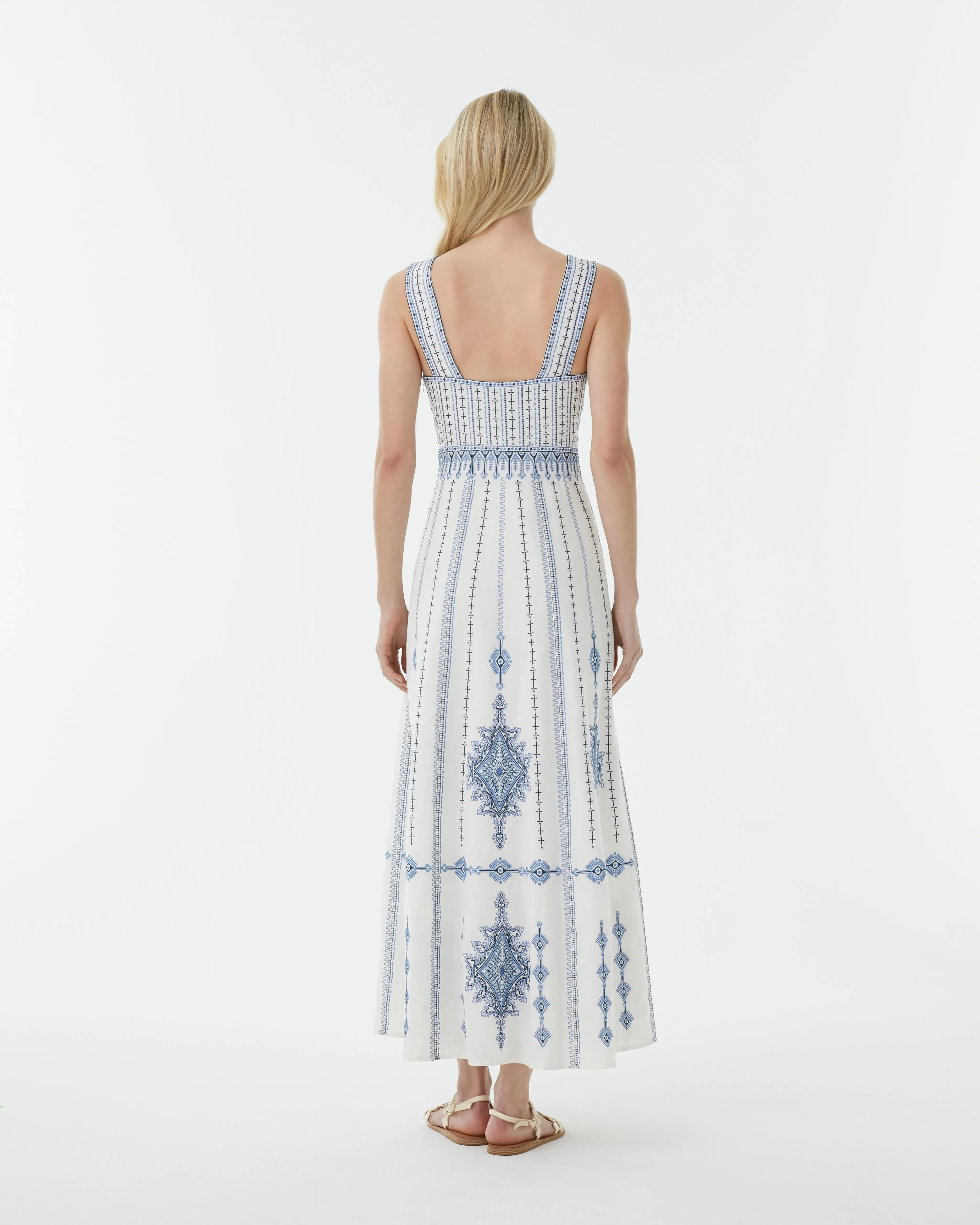 Nellie Dress with Astragal Embroidery