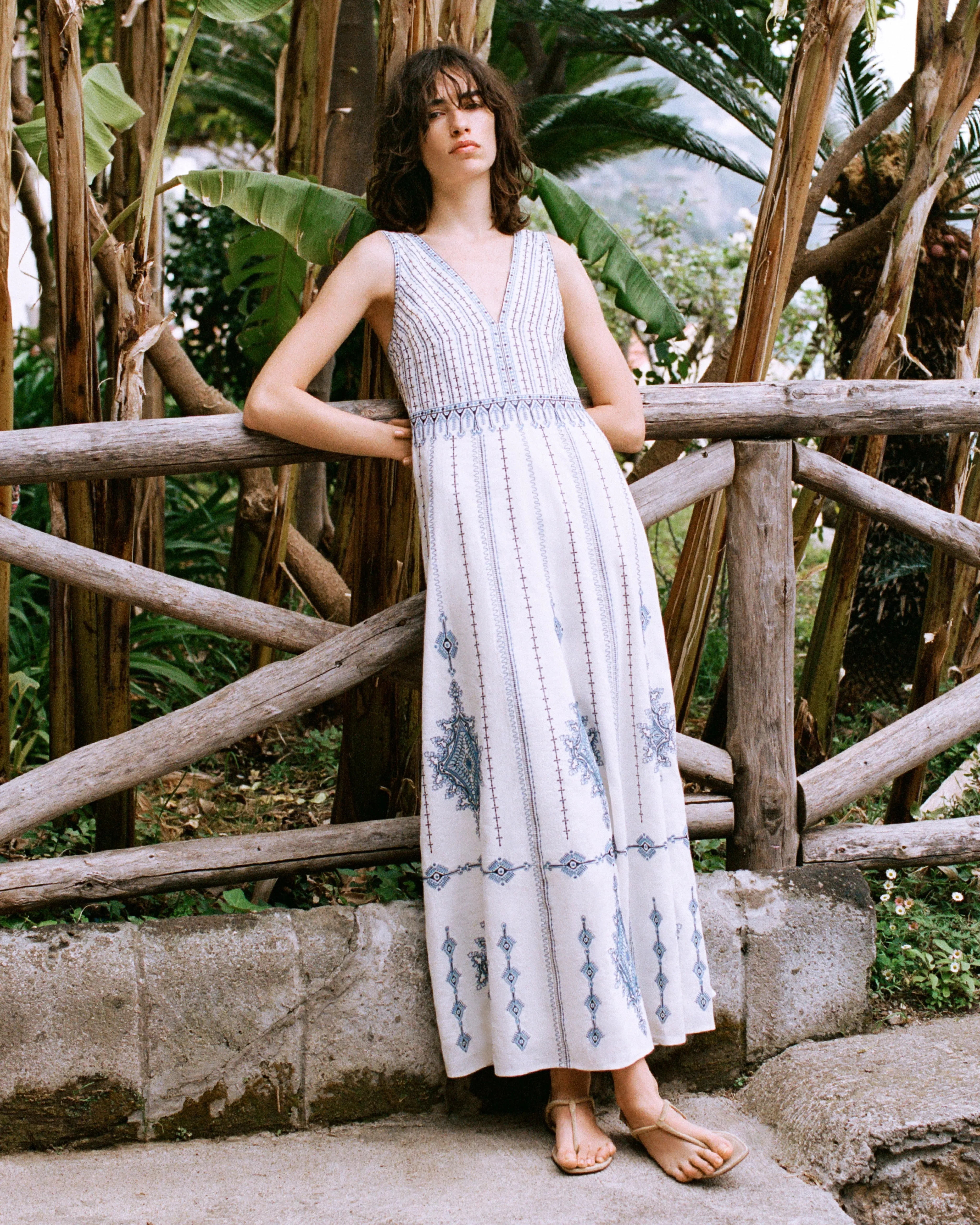 Nellie Dress with Astragal Embroidery
