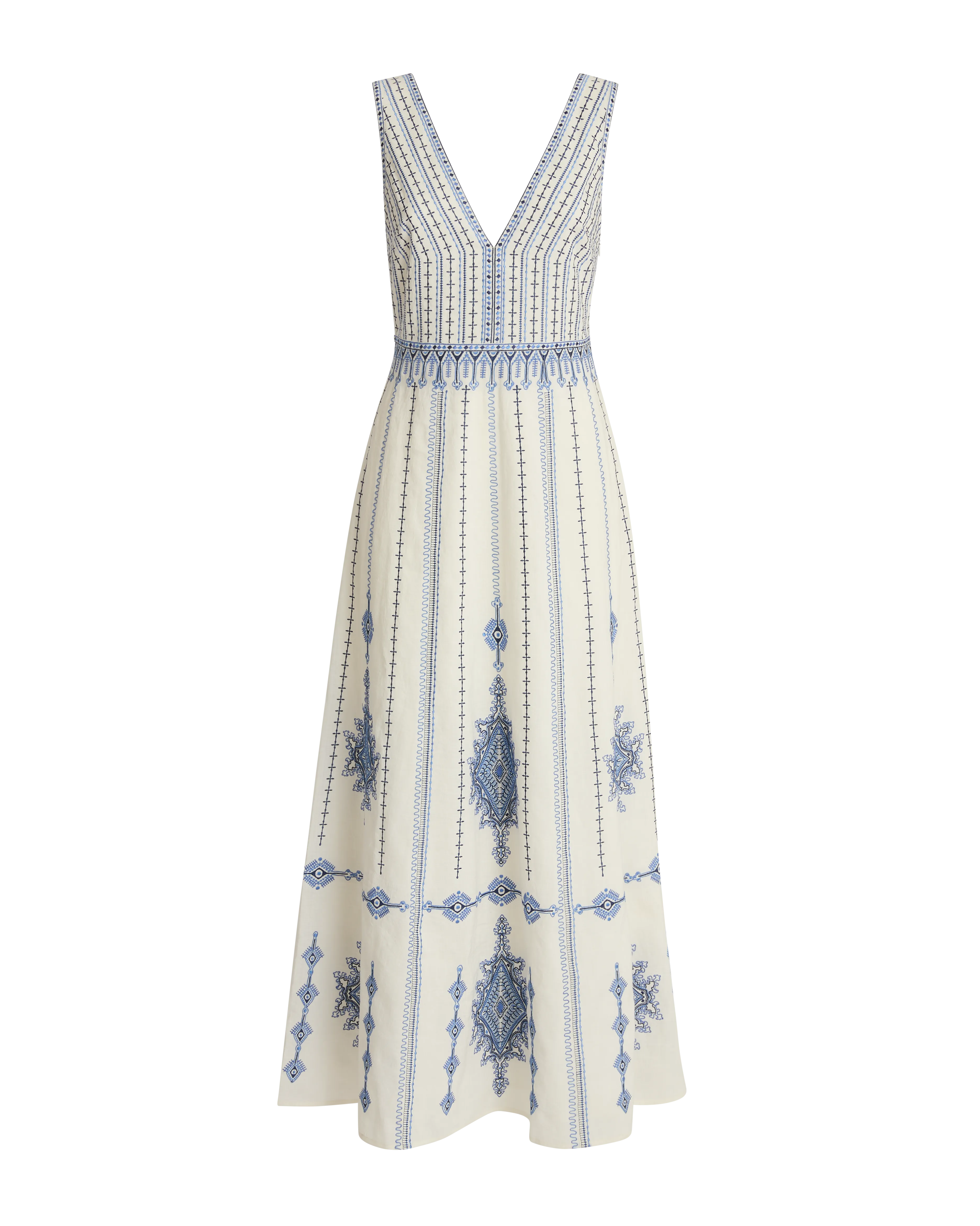 Nellie Dress with Astragal Embroidery