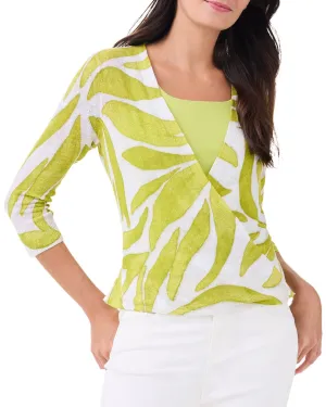 NIC ZOE Meadow Mix 4-Way Linen-Blend Cardigan