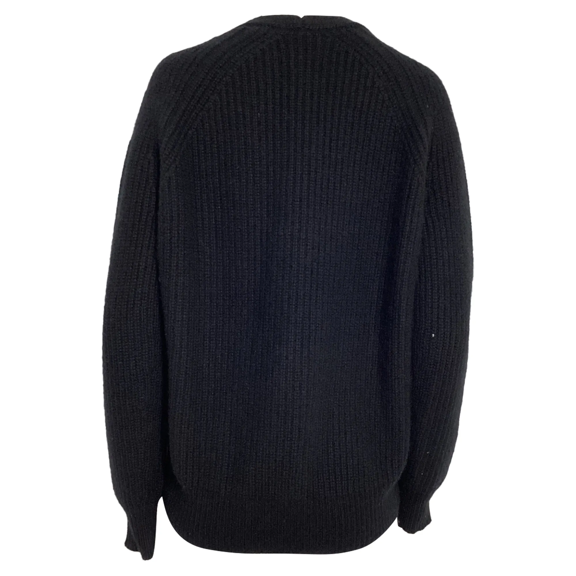 Nili Lotan Knitted Lace Tie Sweater in Black Wool