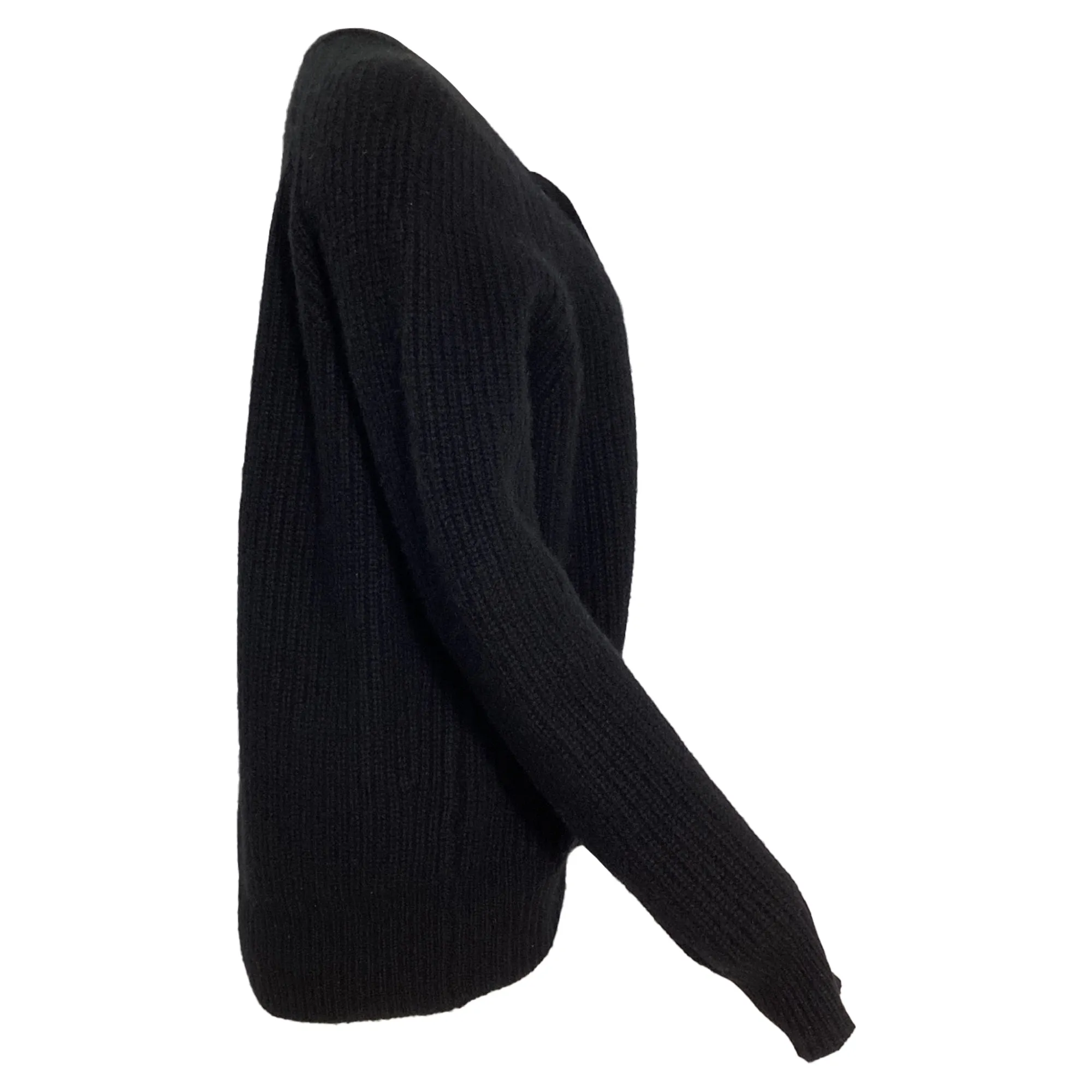 Nili Lotan Knitted Lace Tie Sweater in Black Wool