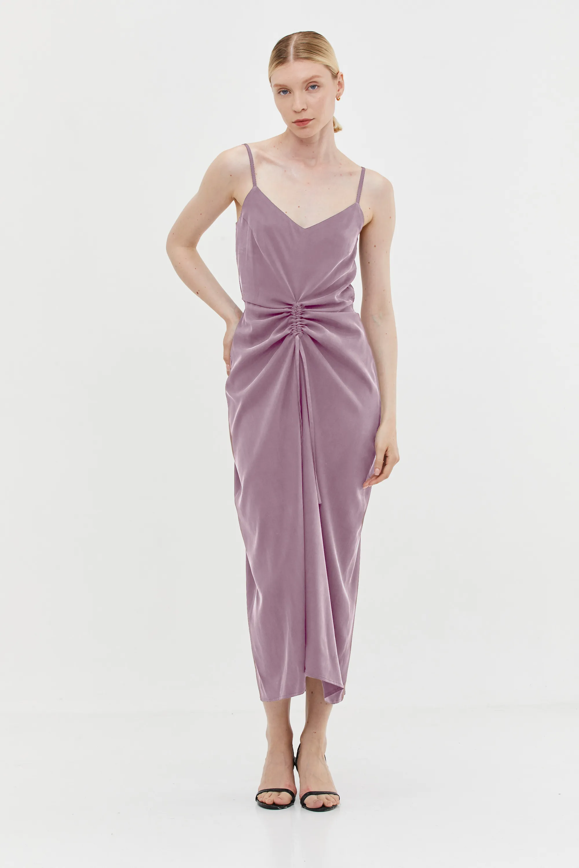 Nina Dress Cupro purple