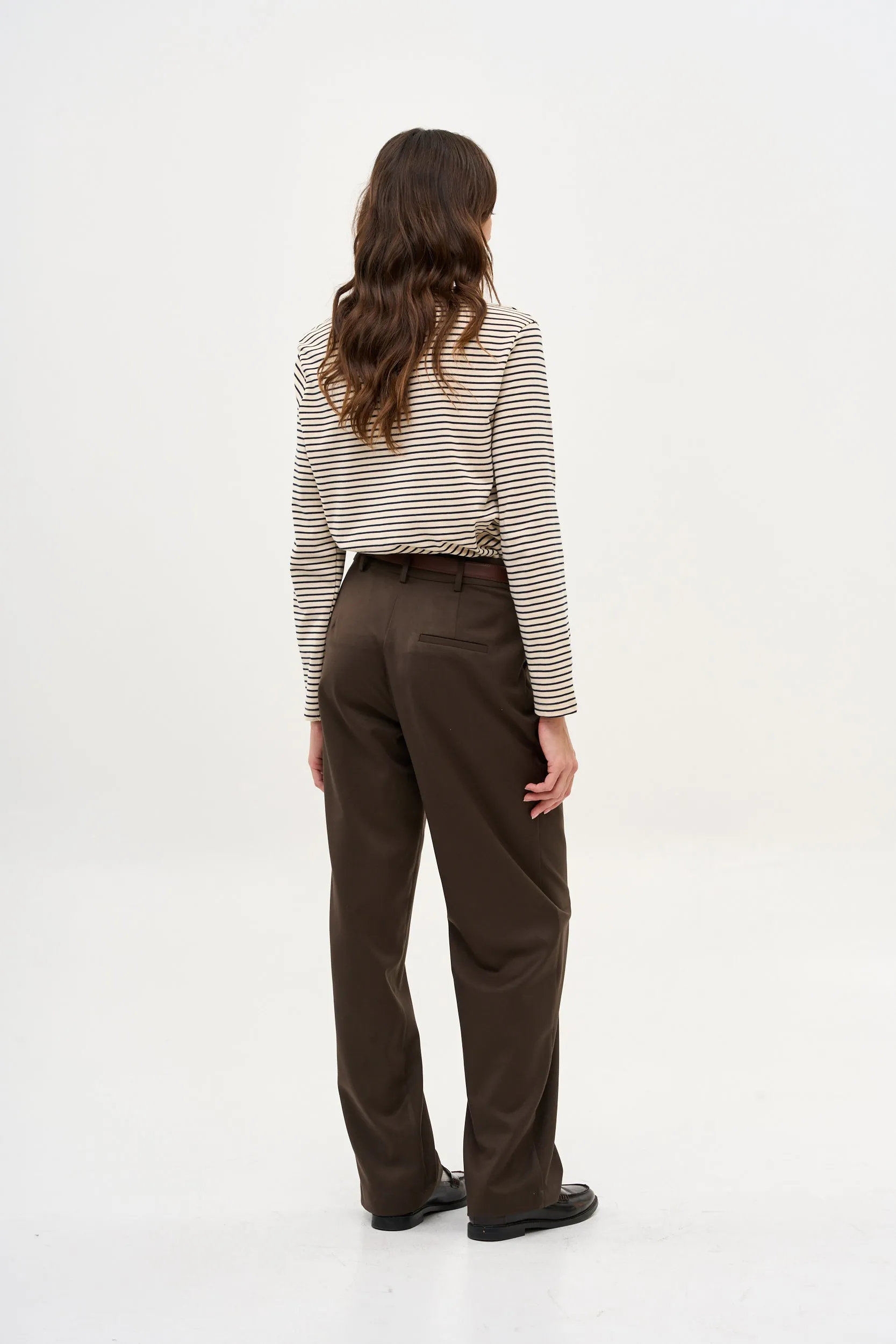 Noah Tailored Pants Dusty Brown