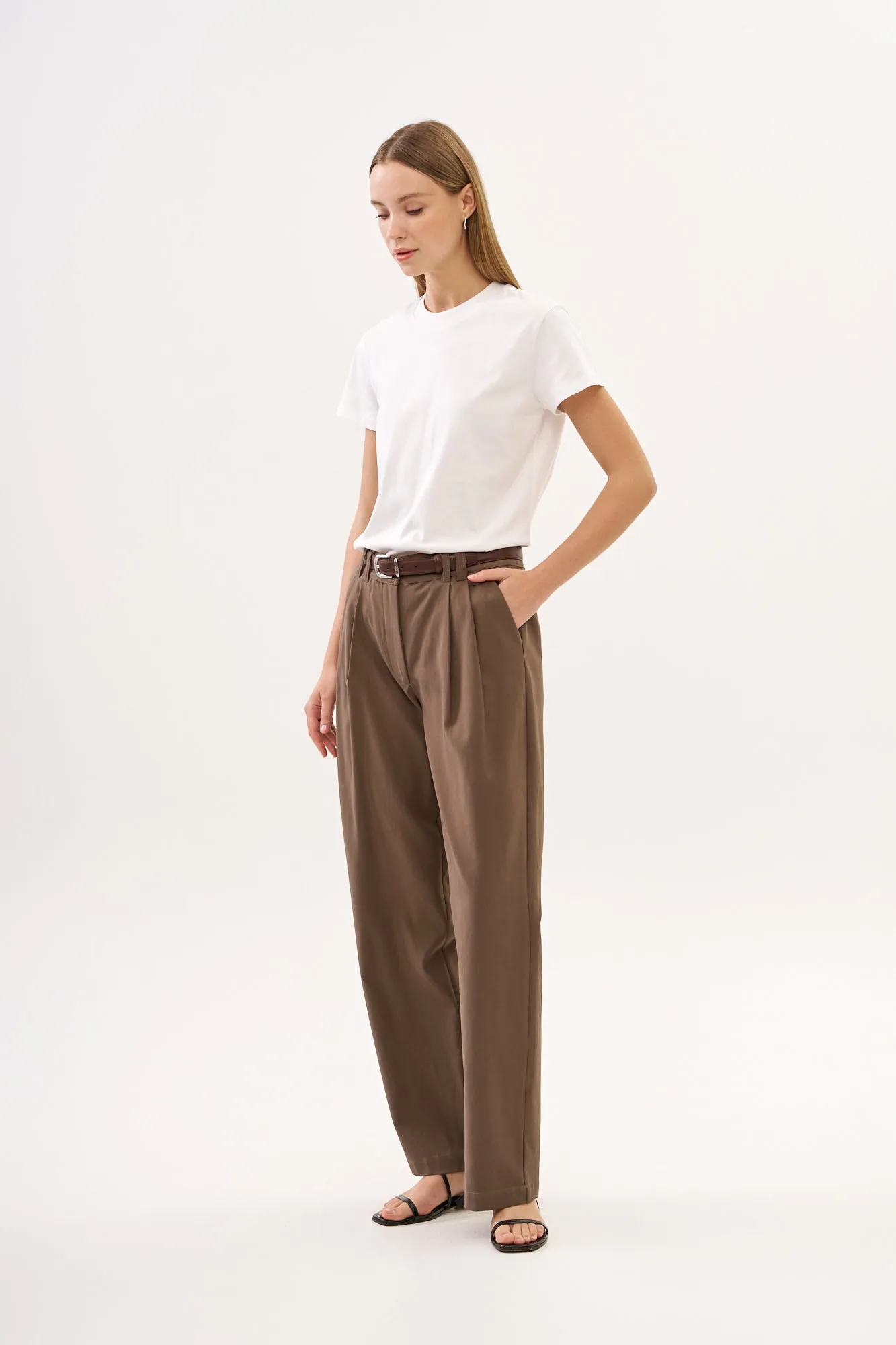 Noah Tencel Pants  Dusty Brown