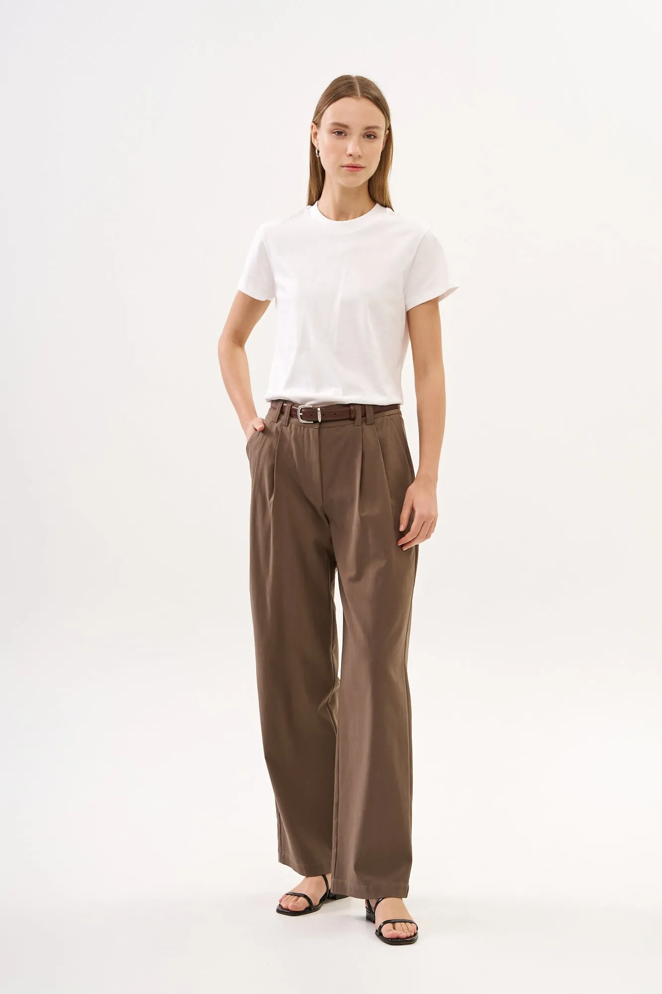 Noah Tencel Pants  Dusty Brown