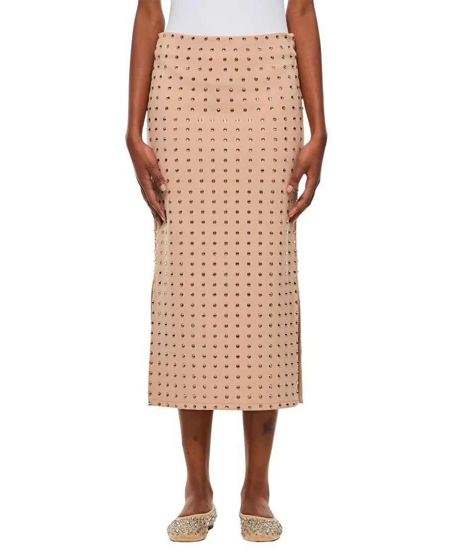 Nome Crystal Lycra Midi Skirt