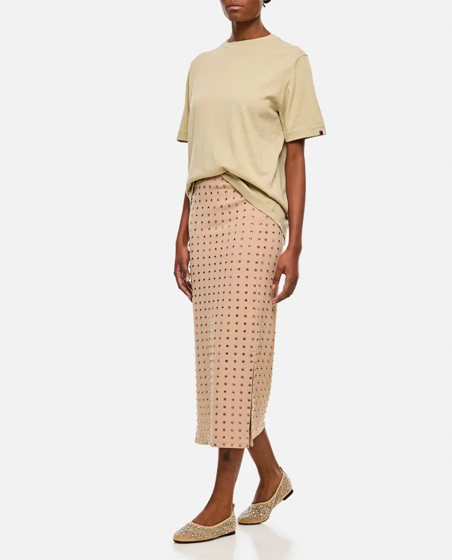Nome Crystal Lycra Midi Skirt