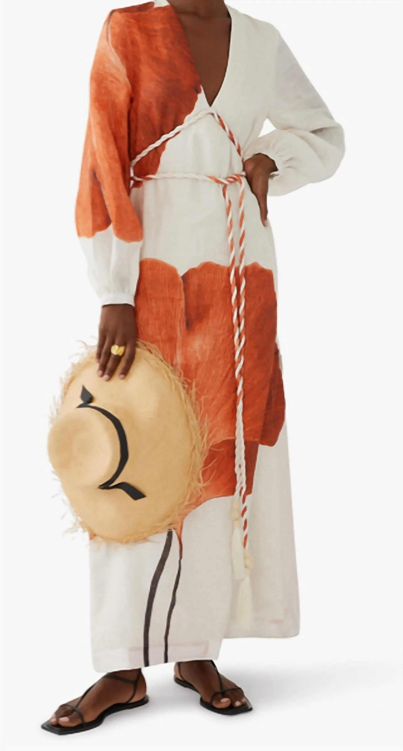 Odisea Caribea Dress In Orange Gingko