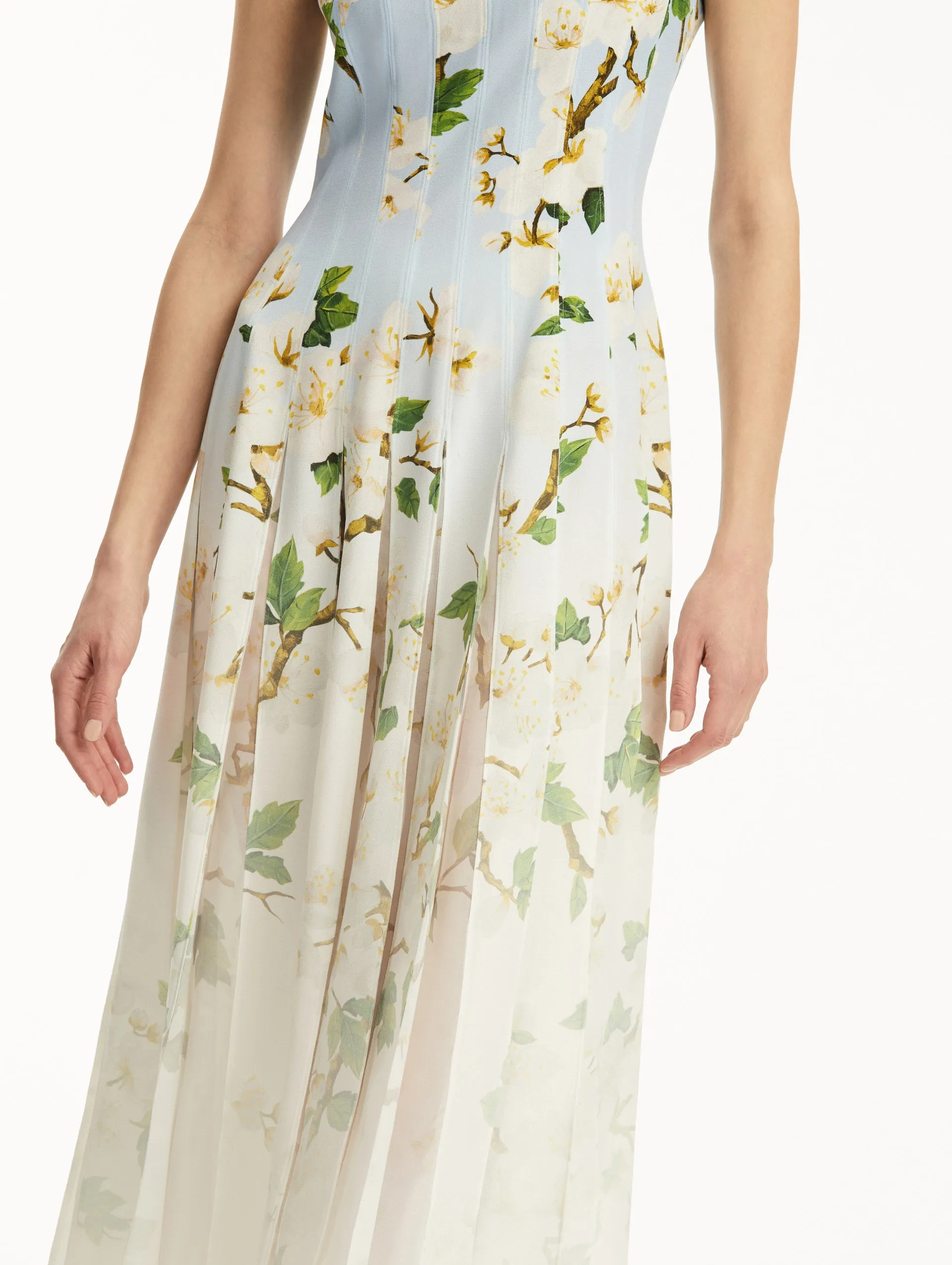 Ombr Cherry Blossom Cady Inset Dress