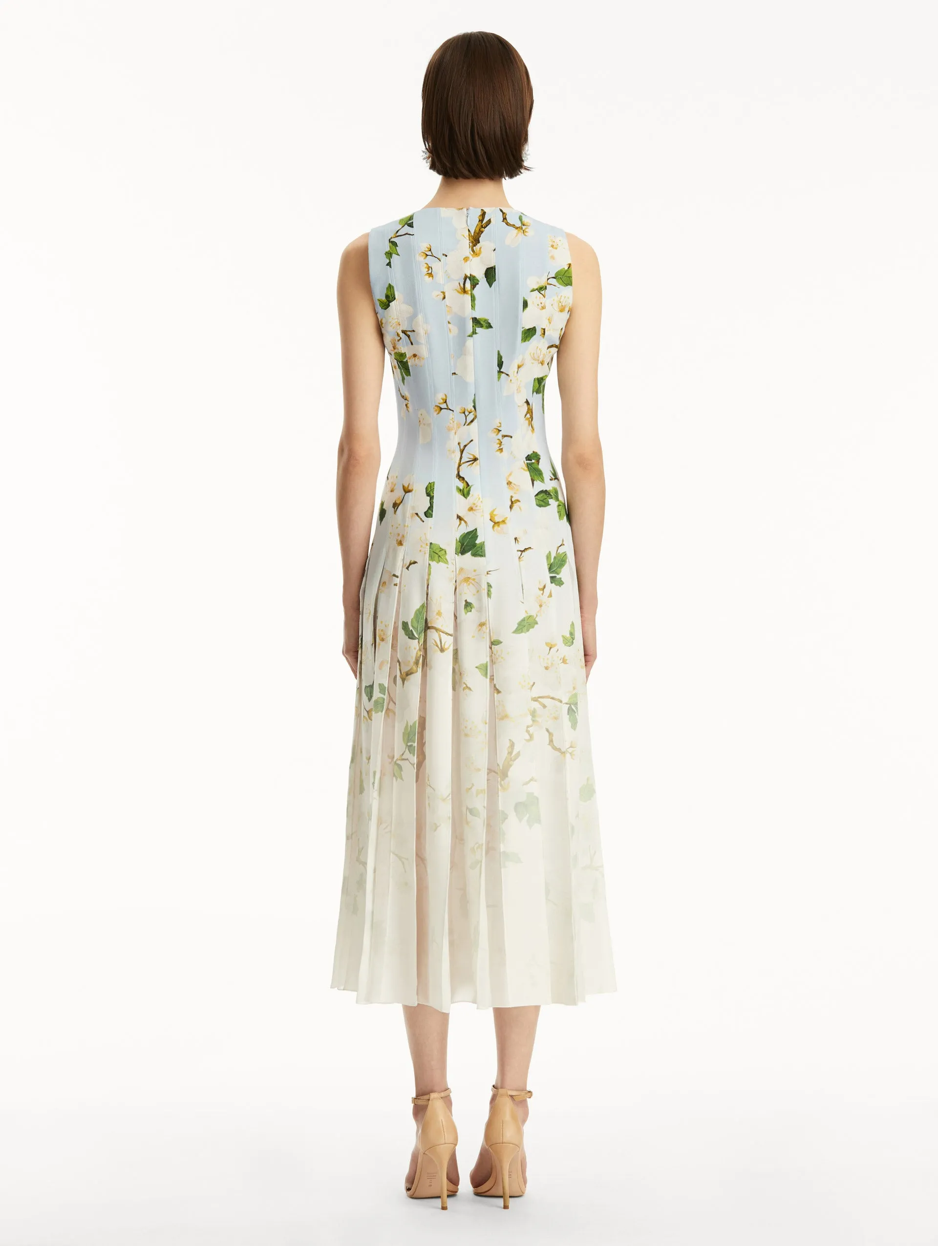 Ombr Cherry Blossom Cady Inset Dress