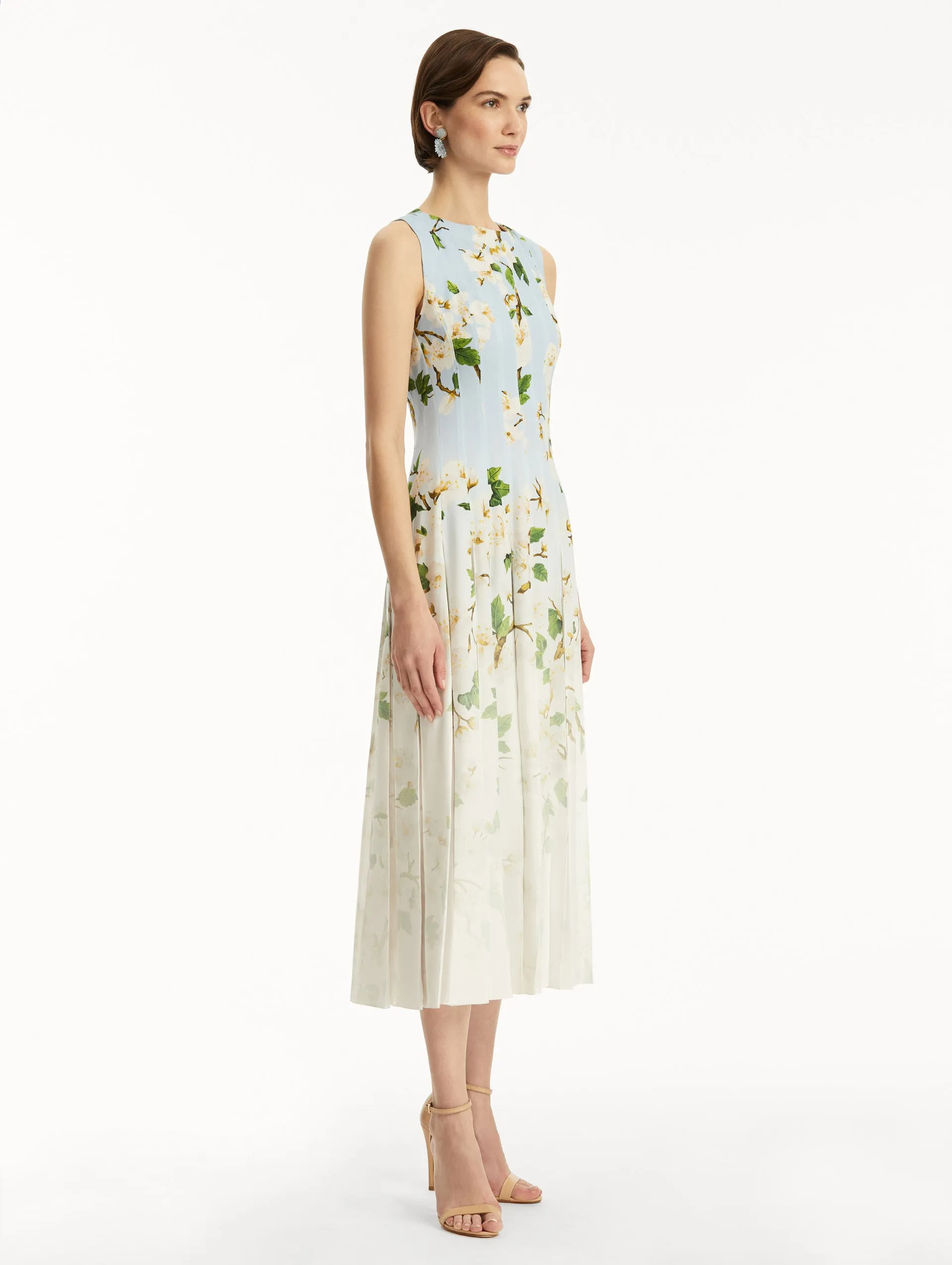 Ombr Cherry Blossom Cady Inset Dress