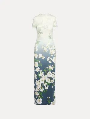 Ombr Cherry Blossom Jersey Dress