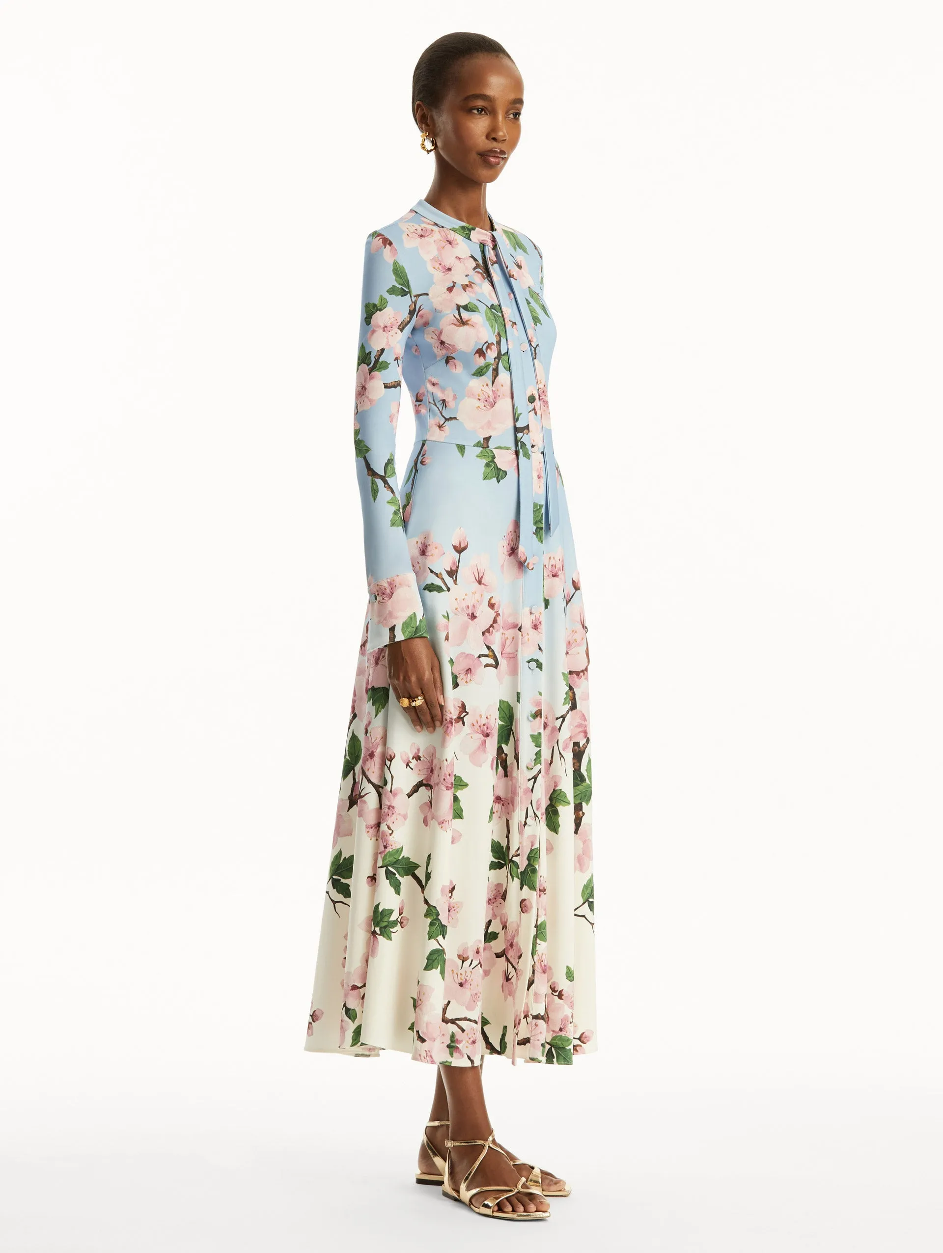 Ombr Cherry Blossom Jersey Dress