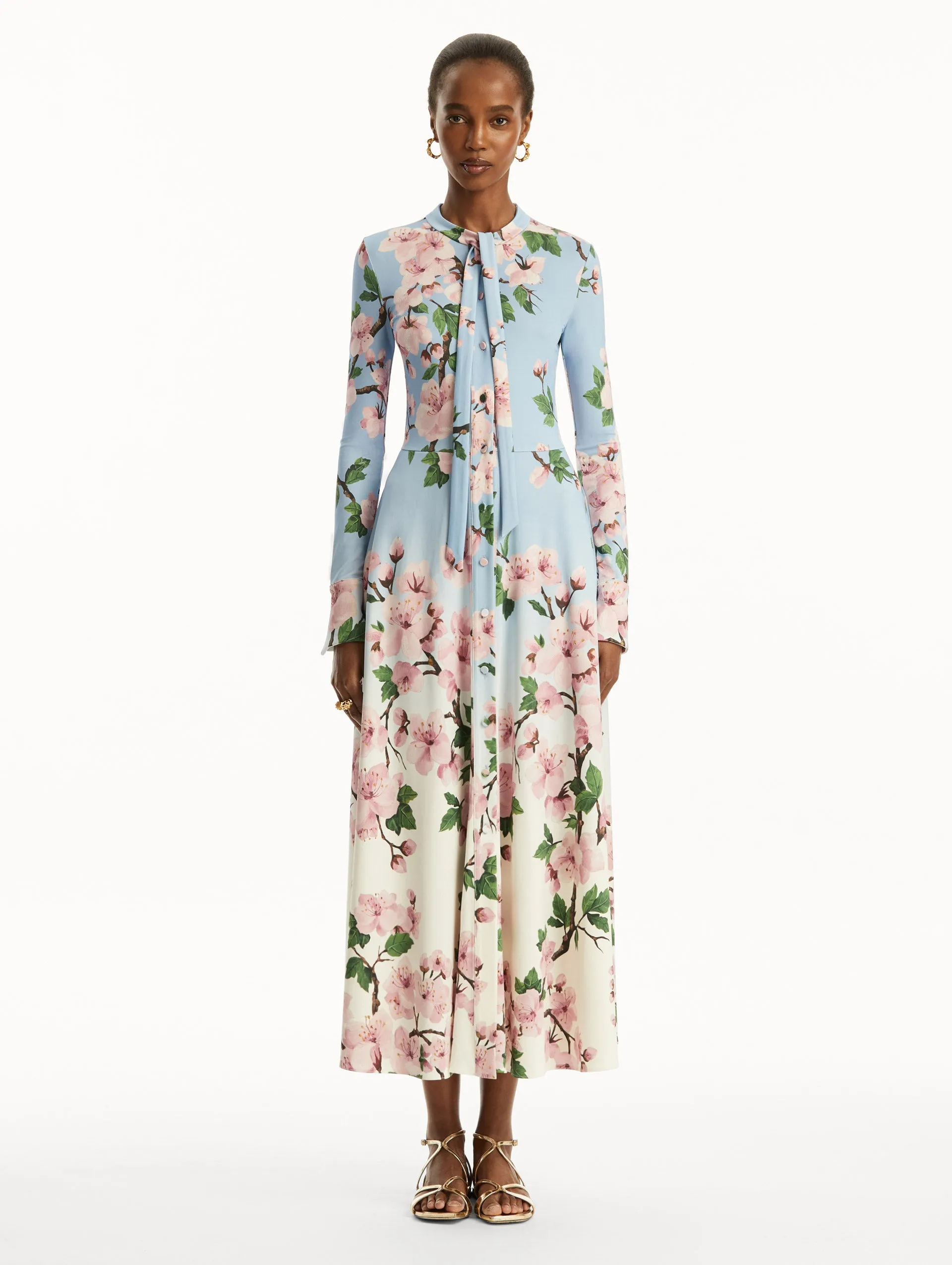 Ombr Cherry Blossom Jersey Dress