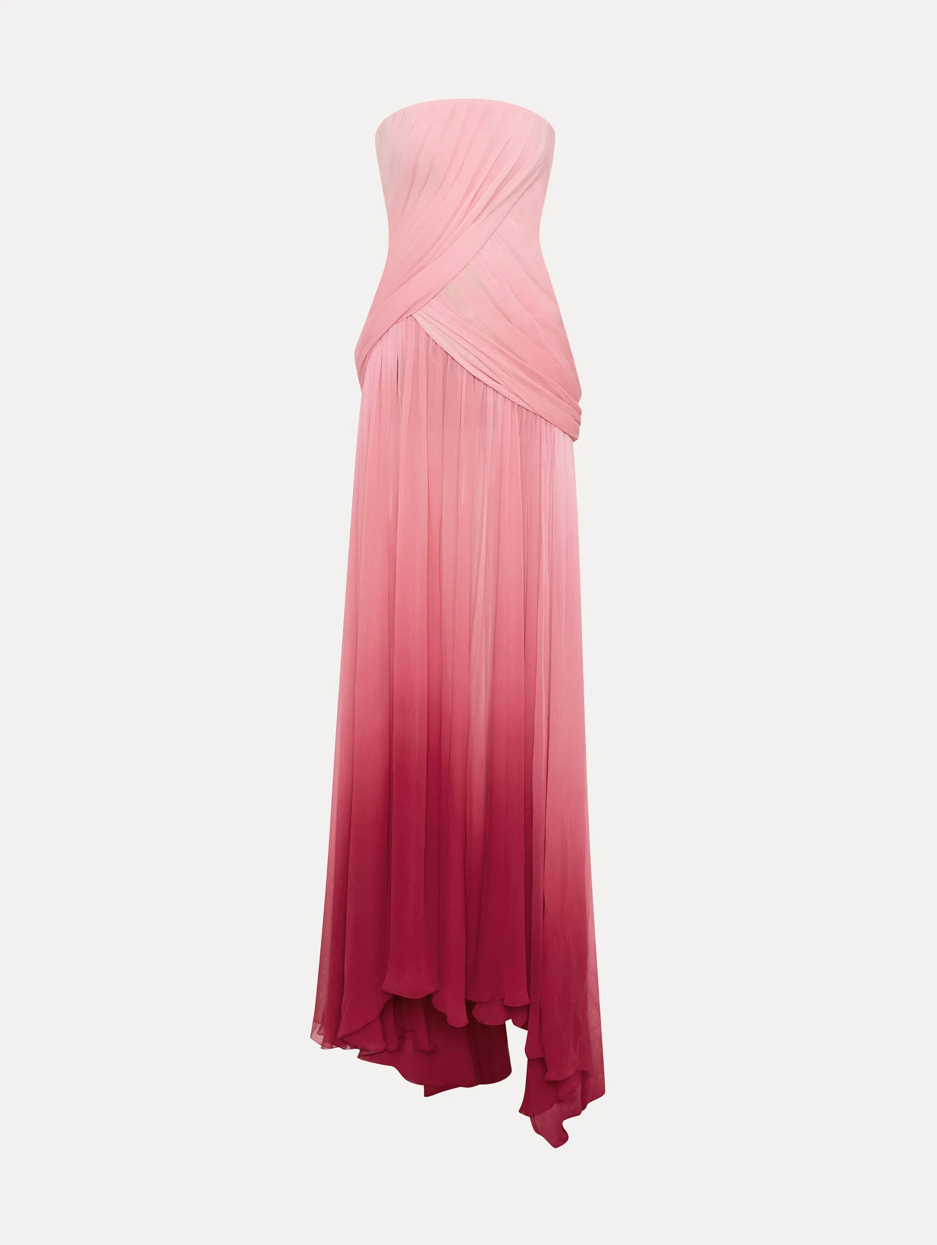 Ombr Silk Chiffon Gown