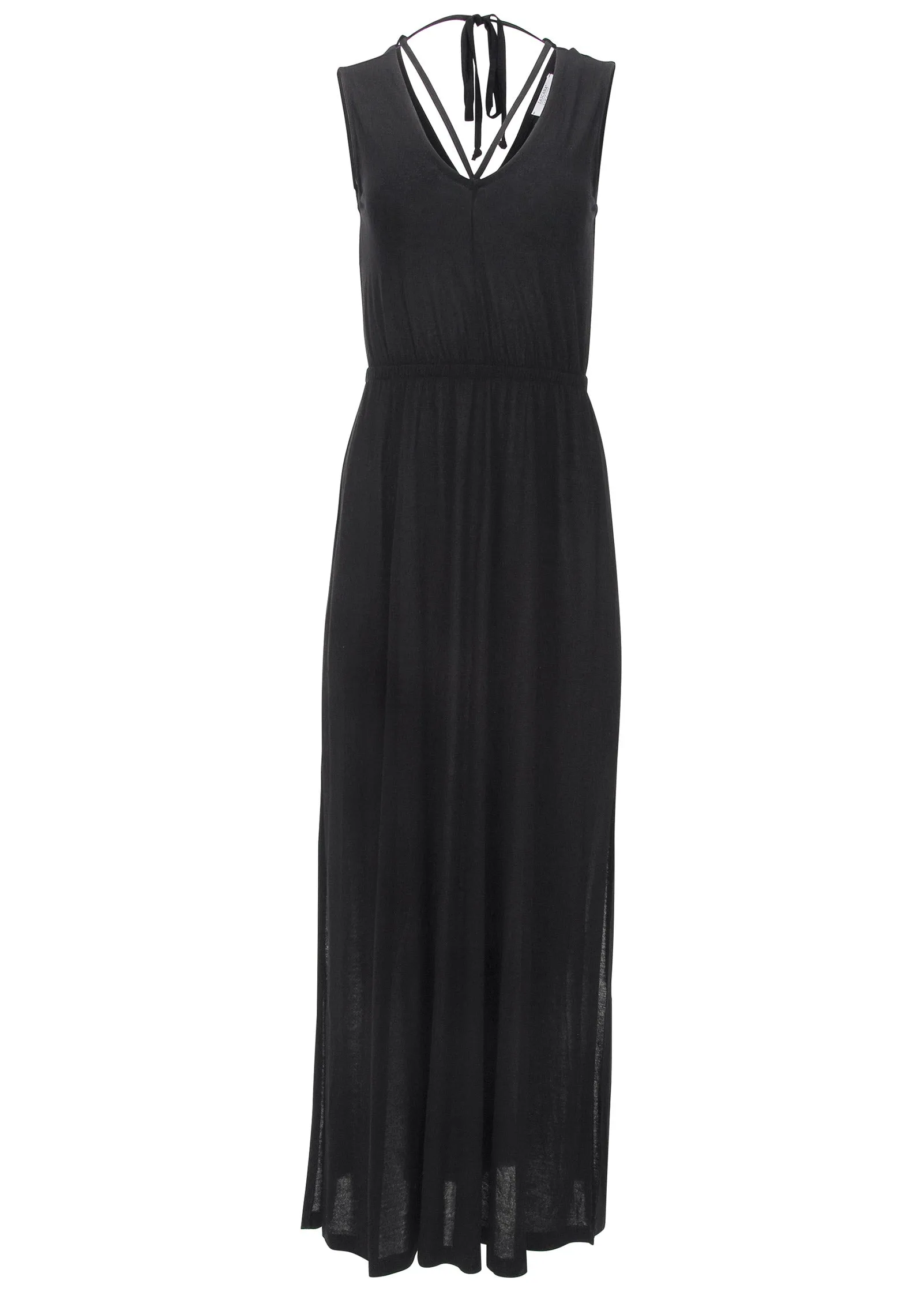 Open Back Maxi Dress - Black