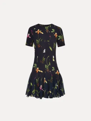 Orchid Cady Inset Mini Dress