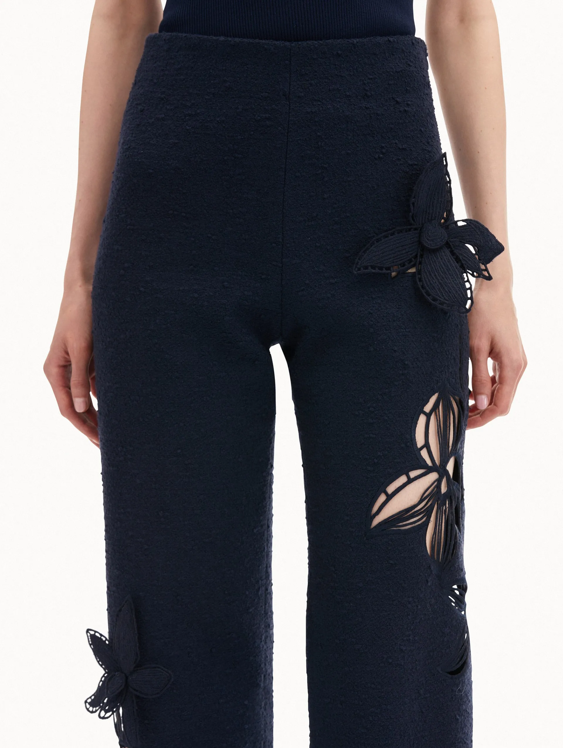 Orchid Embroidered Tweed Pant
