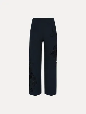 Orchid Embroidered Tweed Pant