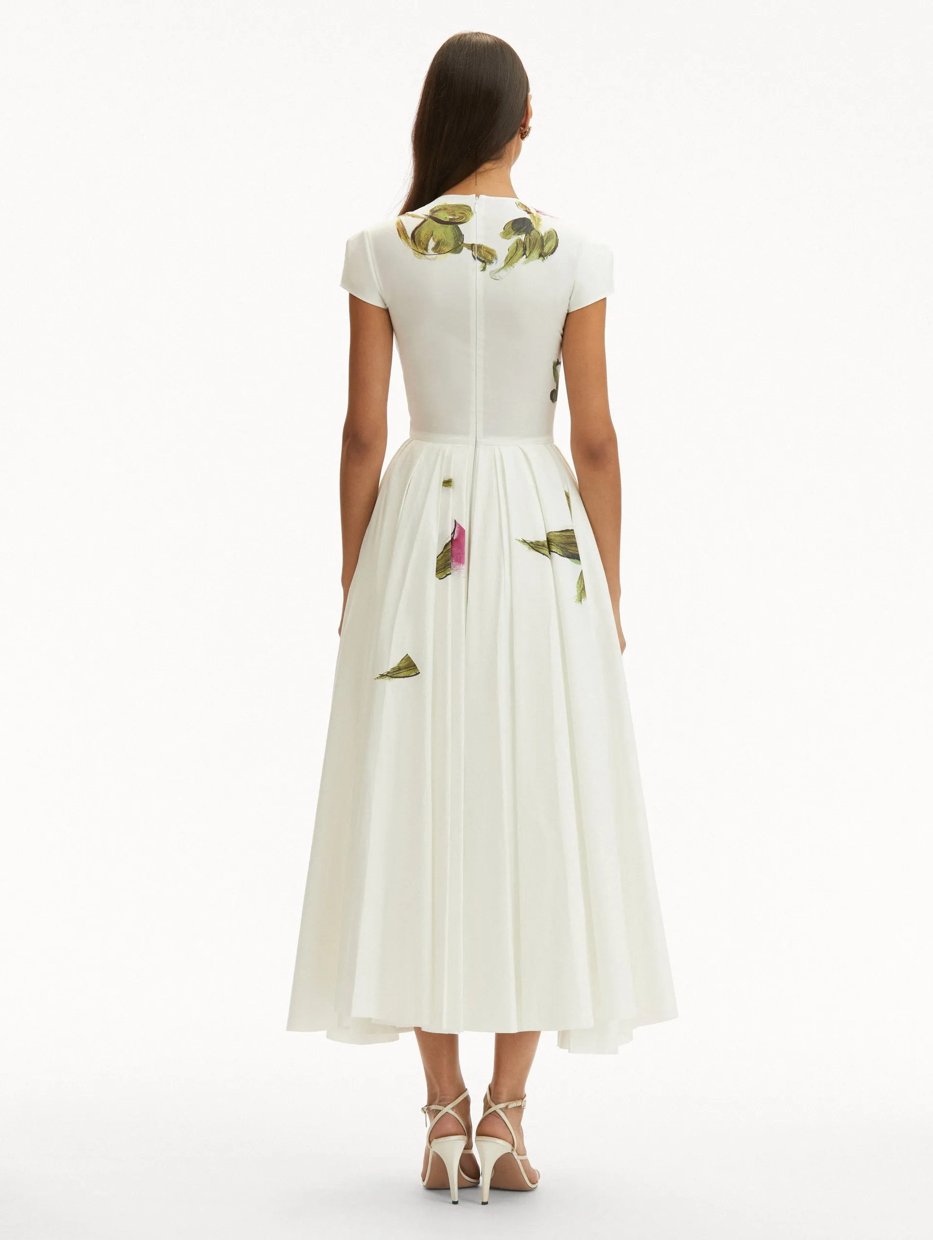 Painted Roses Cotton Poplin Dress