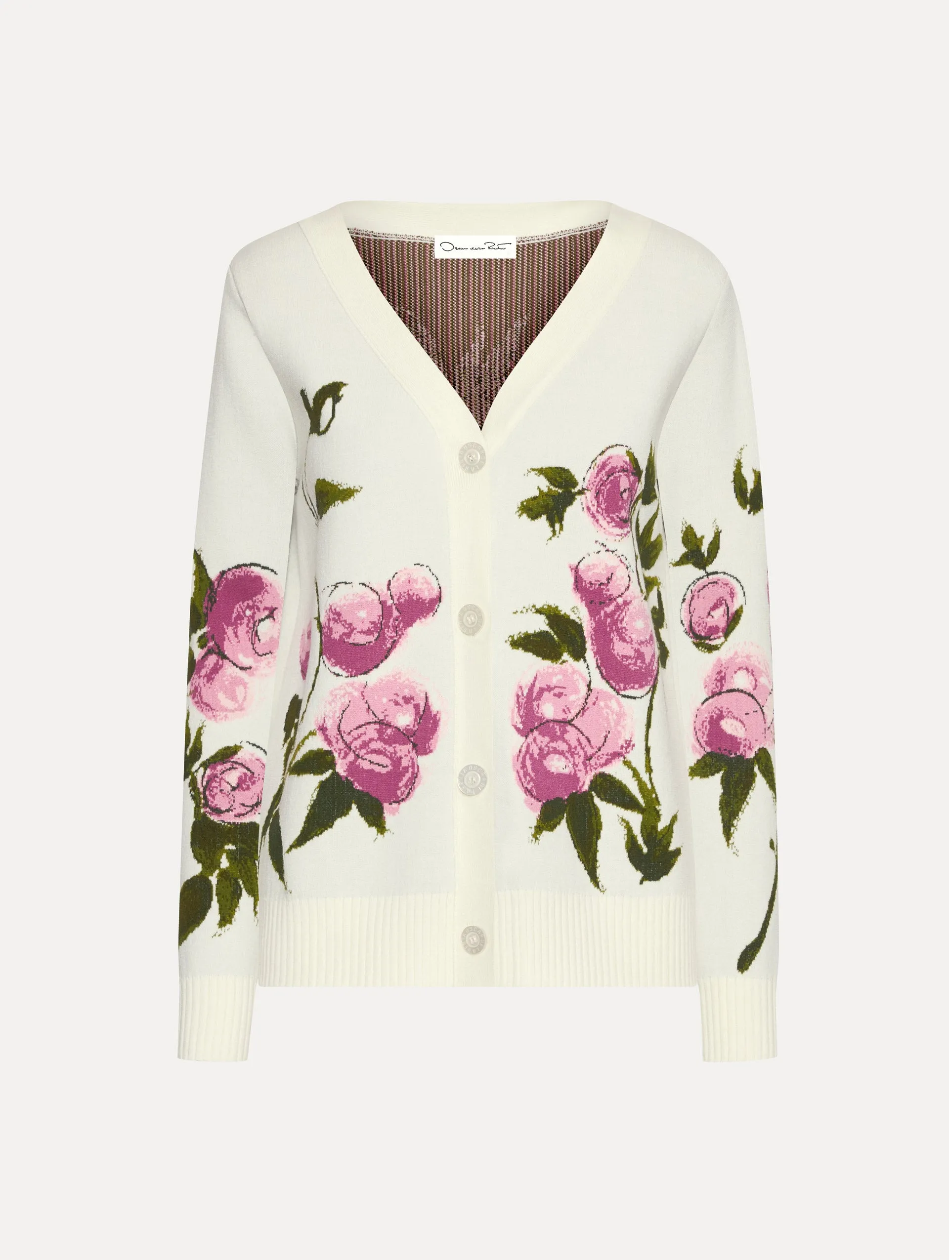 Painted Roses Jacquard Cardigan