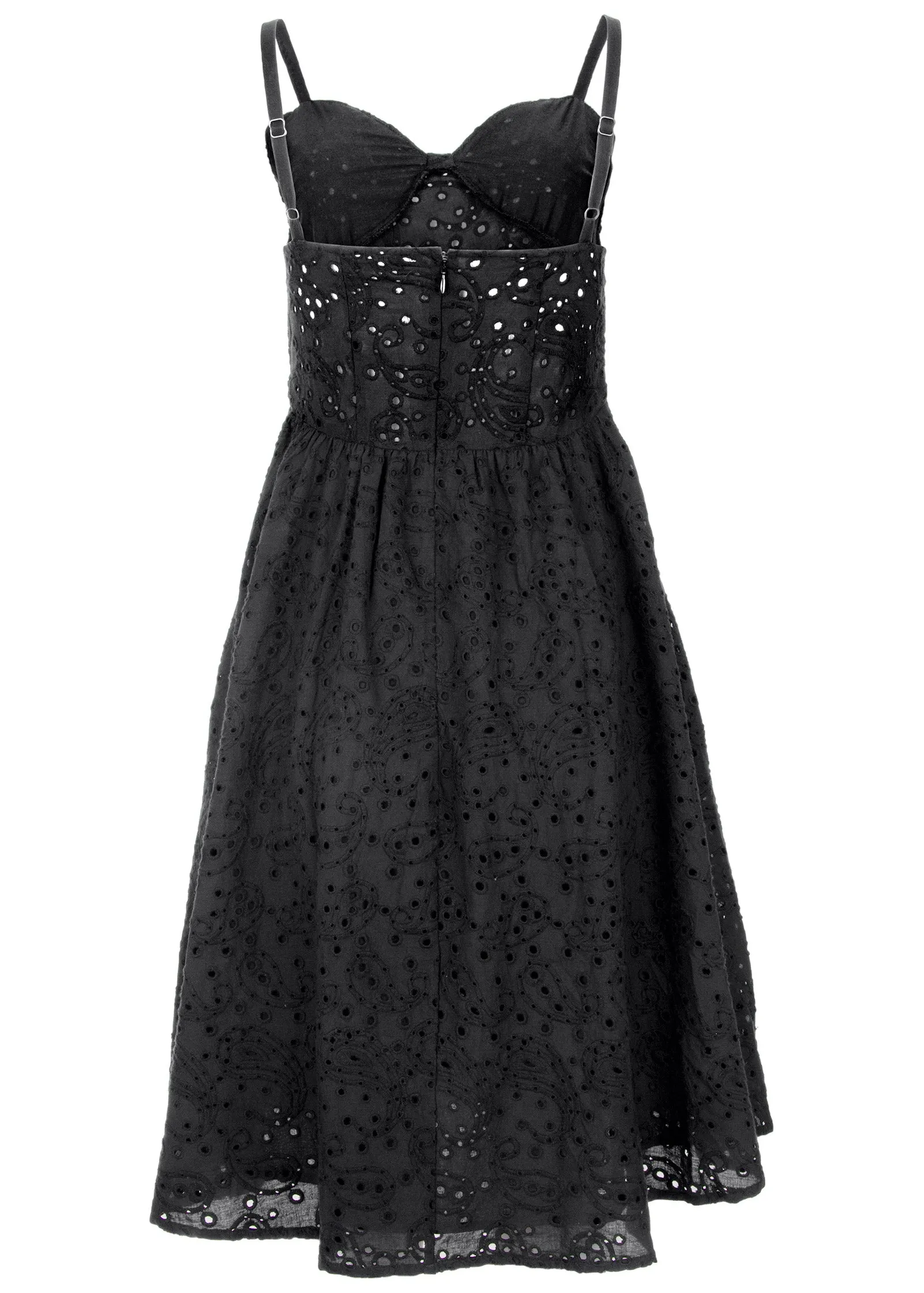 Paisley Eyelet Dress - Black